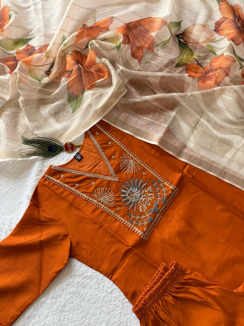 KURTI PANT &  DUPATTA SET -SU