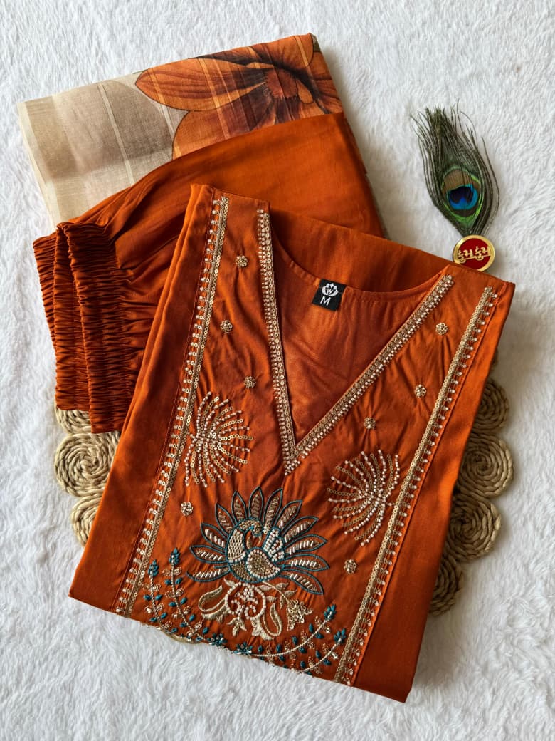 KURTI PANT &  DUPATTA SET -SU