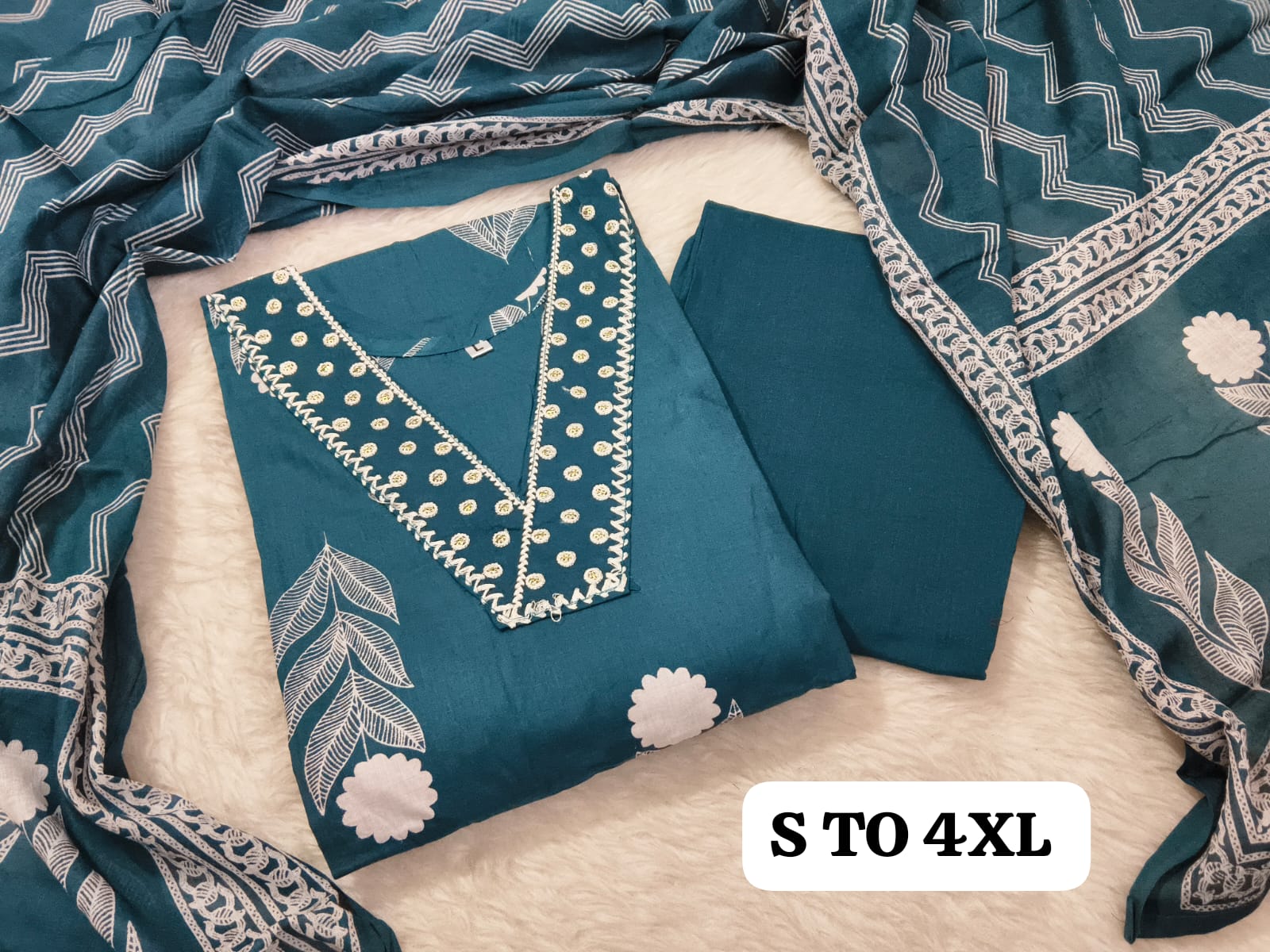 Premium Straight Pan Neck Kurti Pant Set -SU