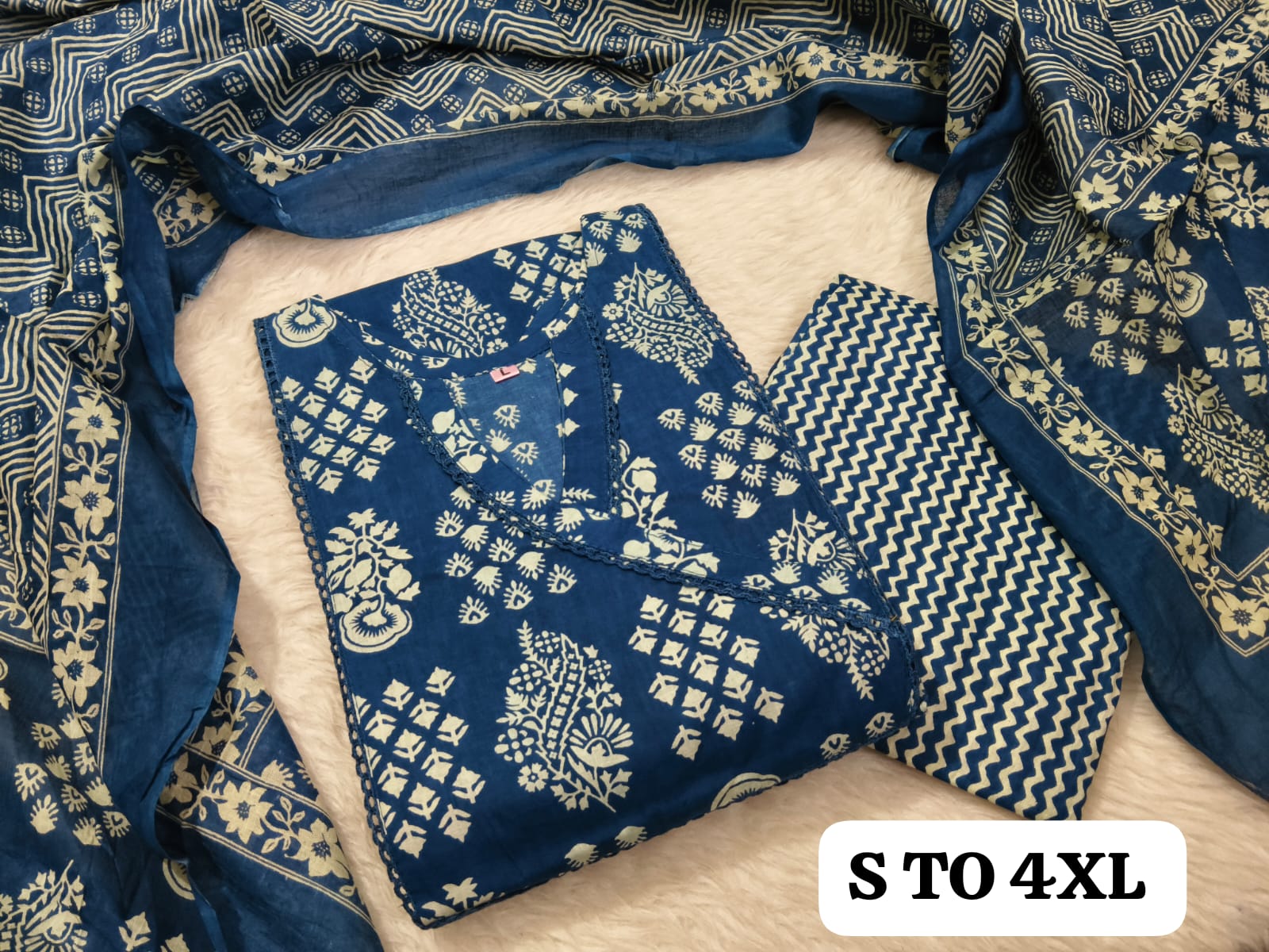 Premium Straight Pan Neck Kurti Pant Set -SU