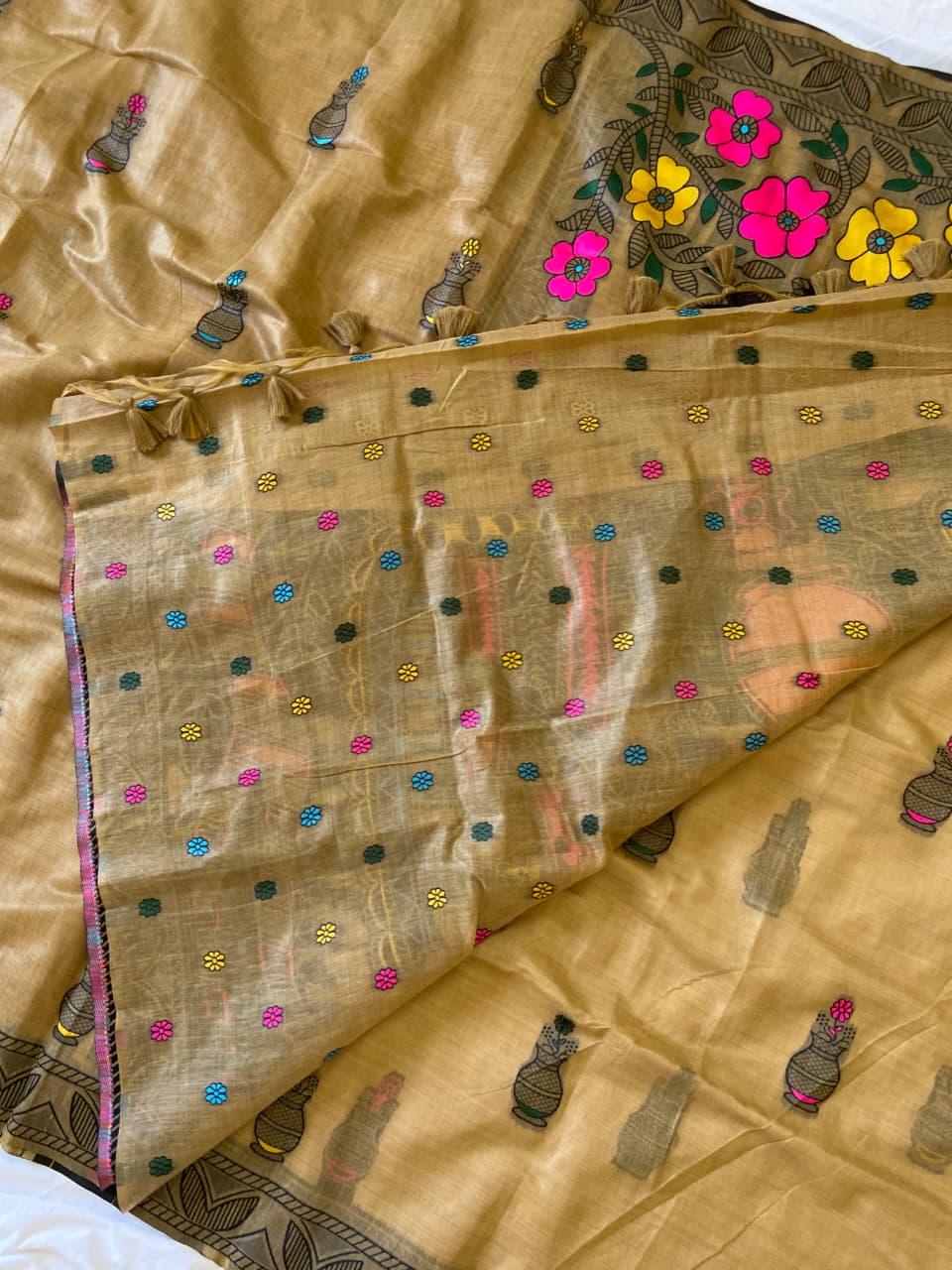 Premium Soft Muga Cotton Saree - SU