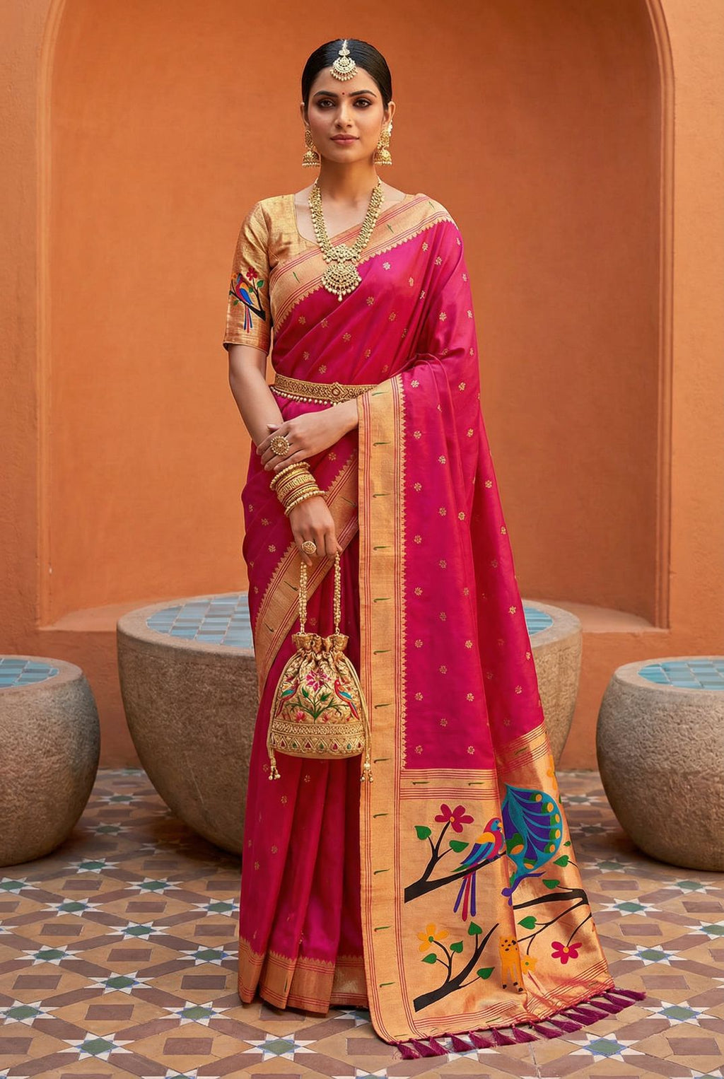 Premium Soft Paithani Silk Saree -SU
