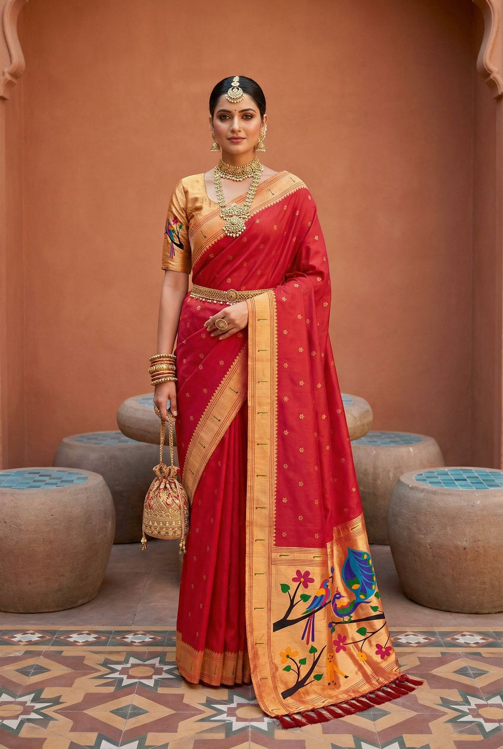 Premium Soft Paithani Silk Saree -SU