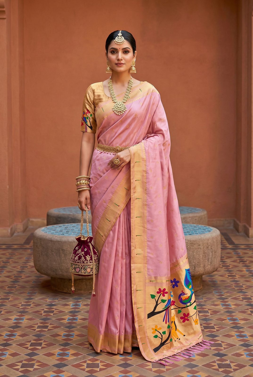 Premium Soft Paithani Silk Saree -SU