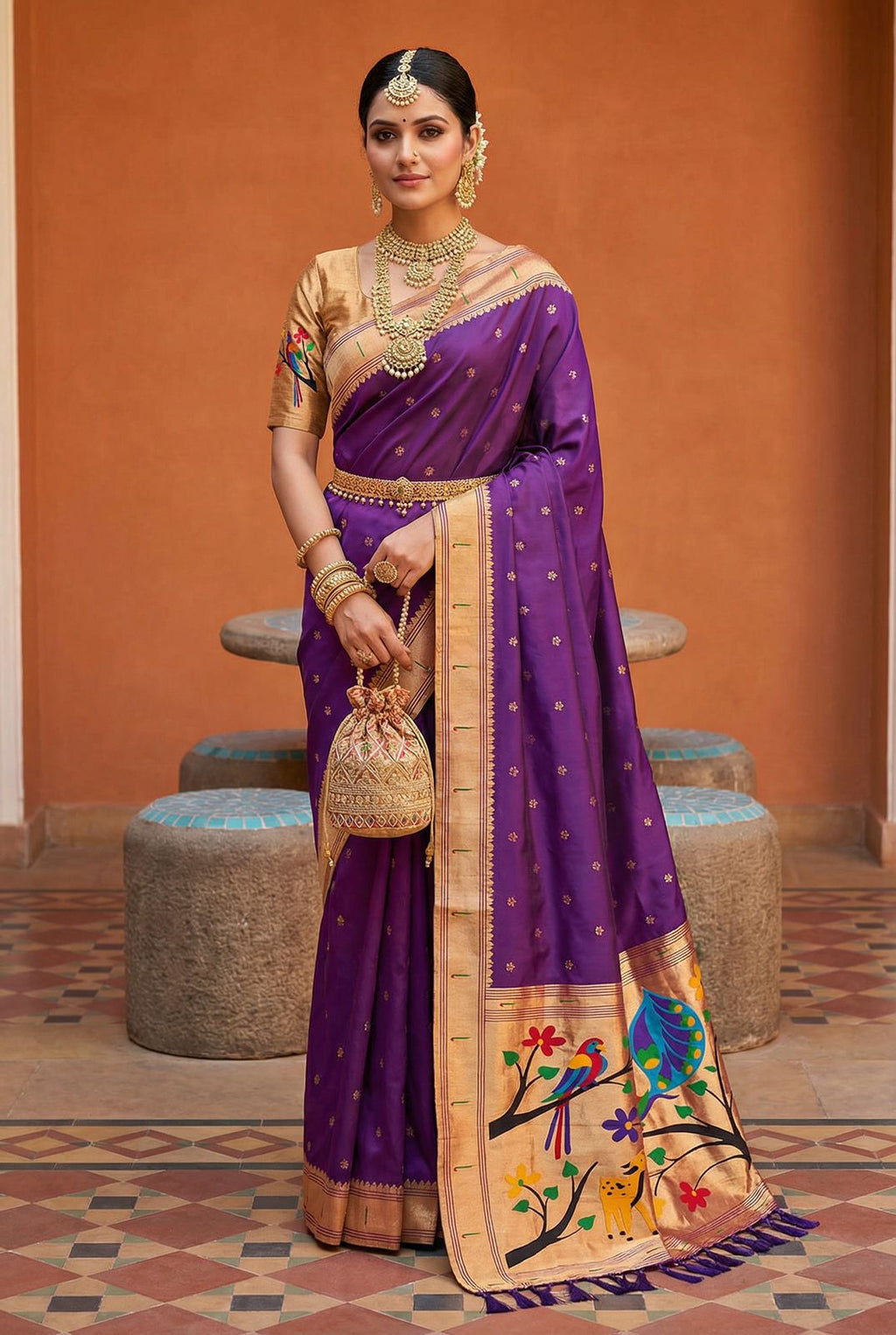 Premium Soft Paithani Silk Saree -SU