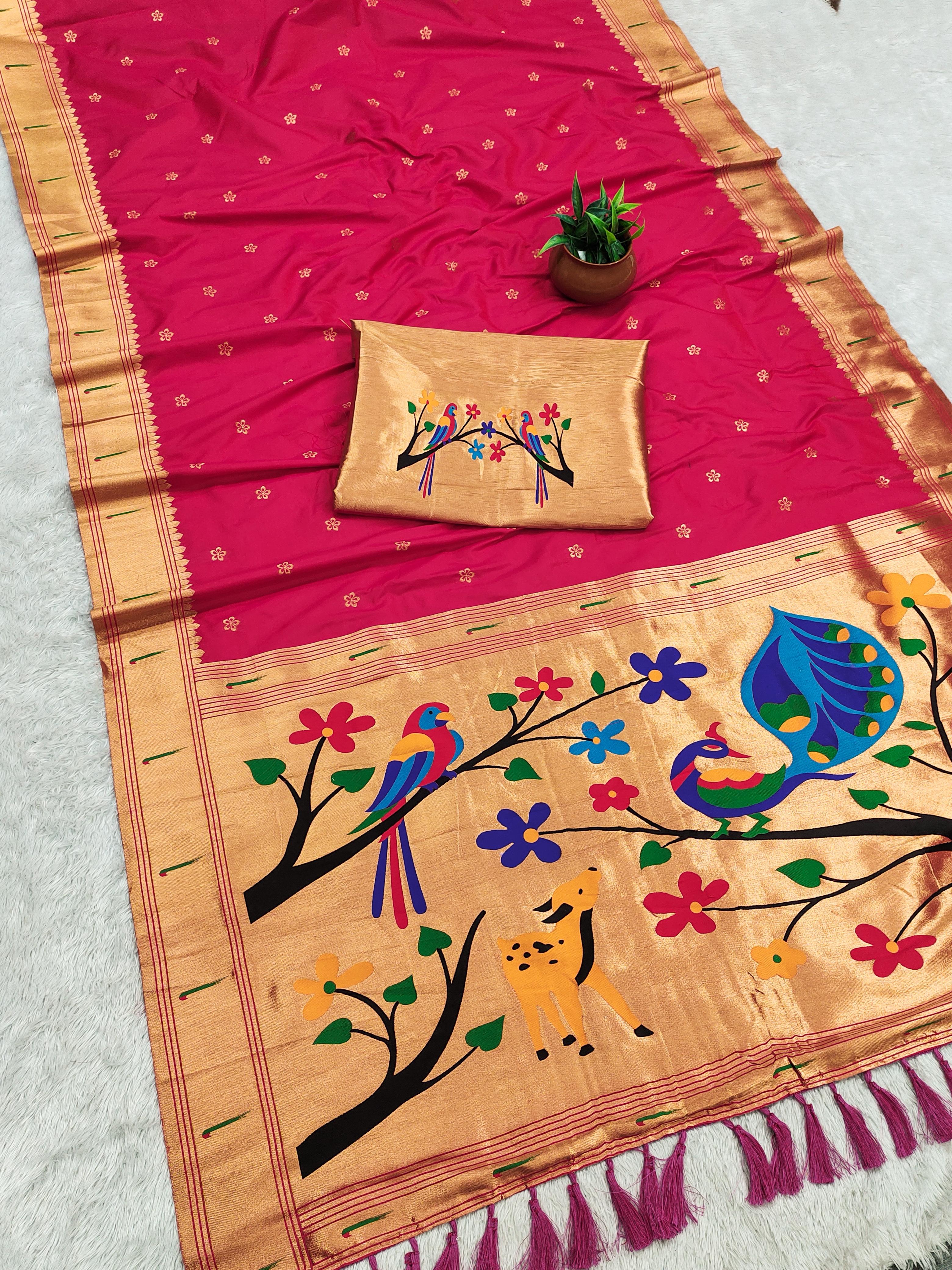 Premium Soft Paithani Silk Saree -SU