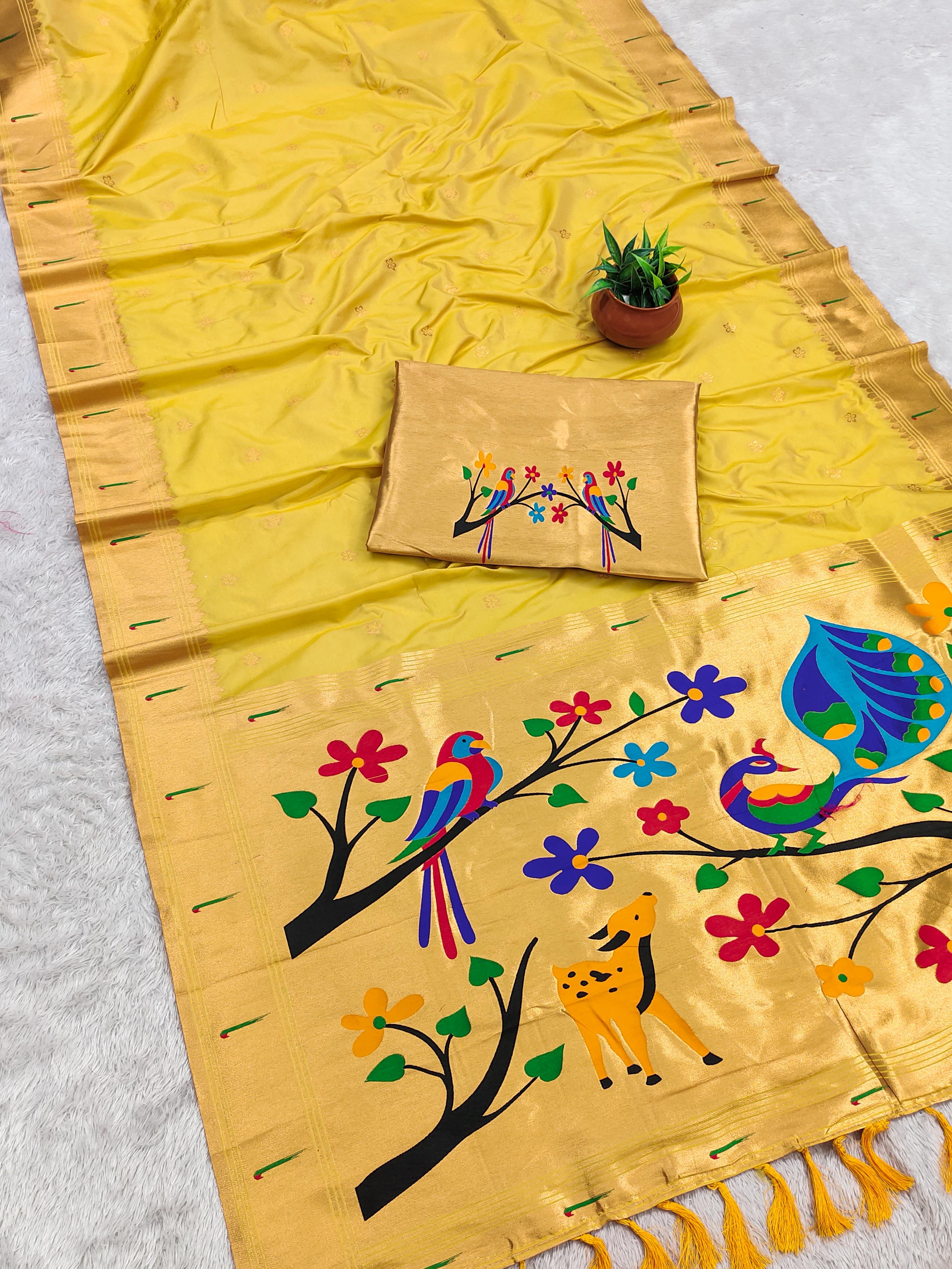Premium Soft Paithani Silk Saree -SU