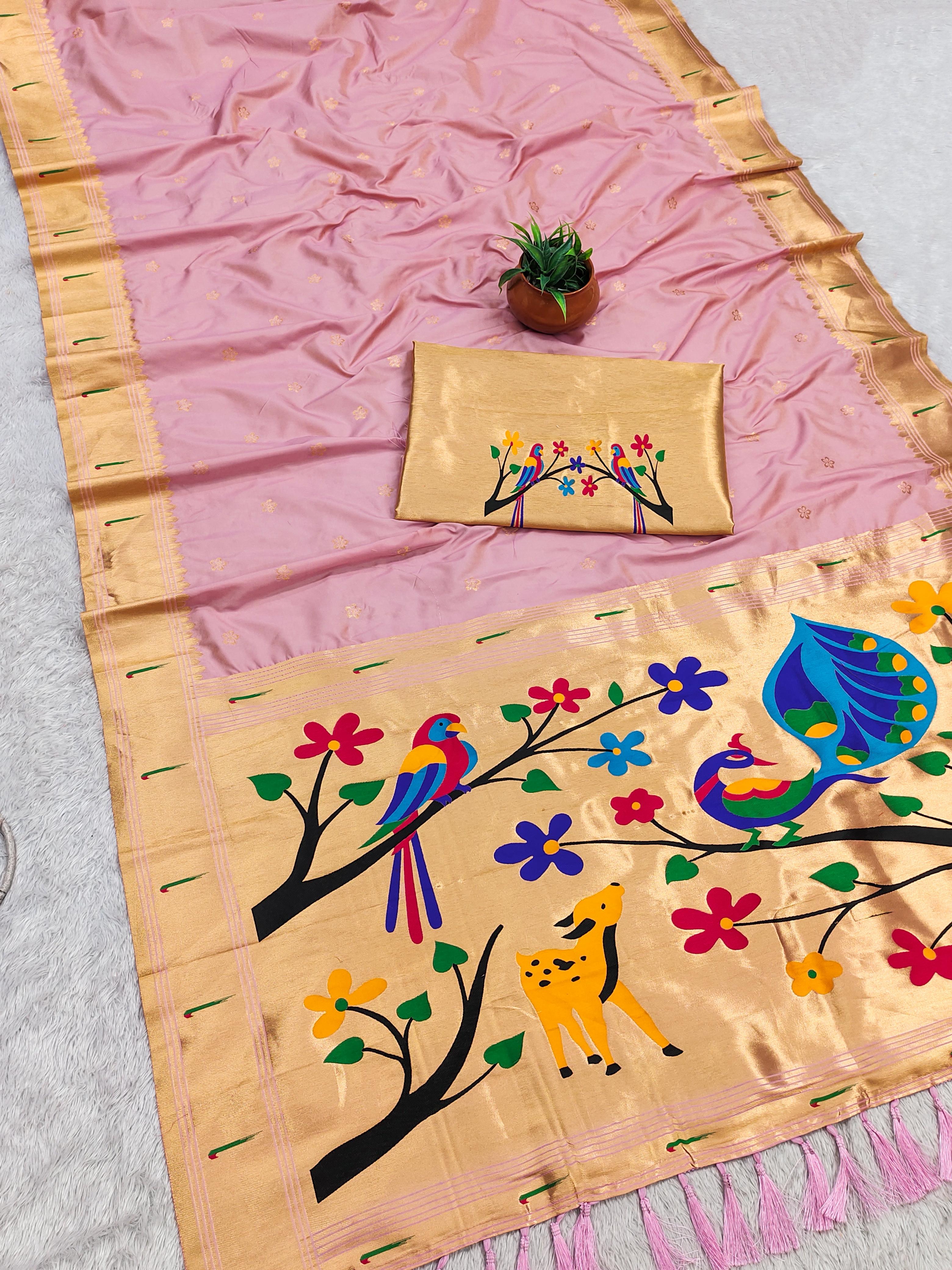 Premium Soft Paithani Silk Saree -SU