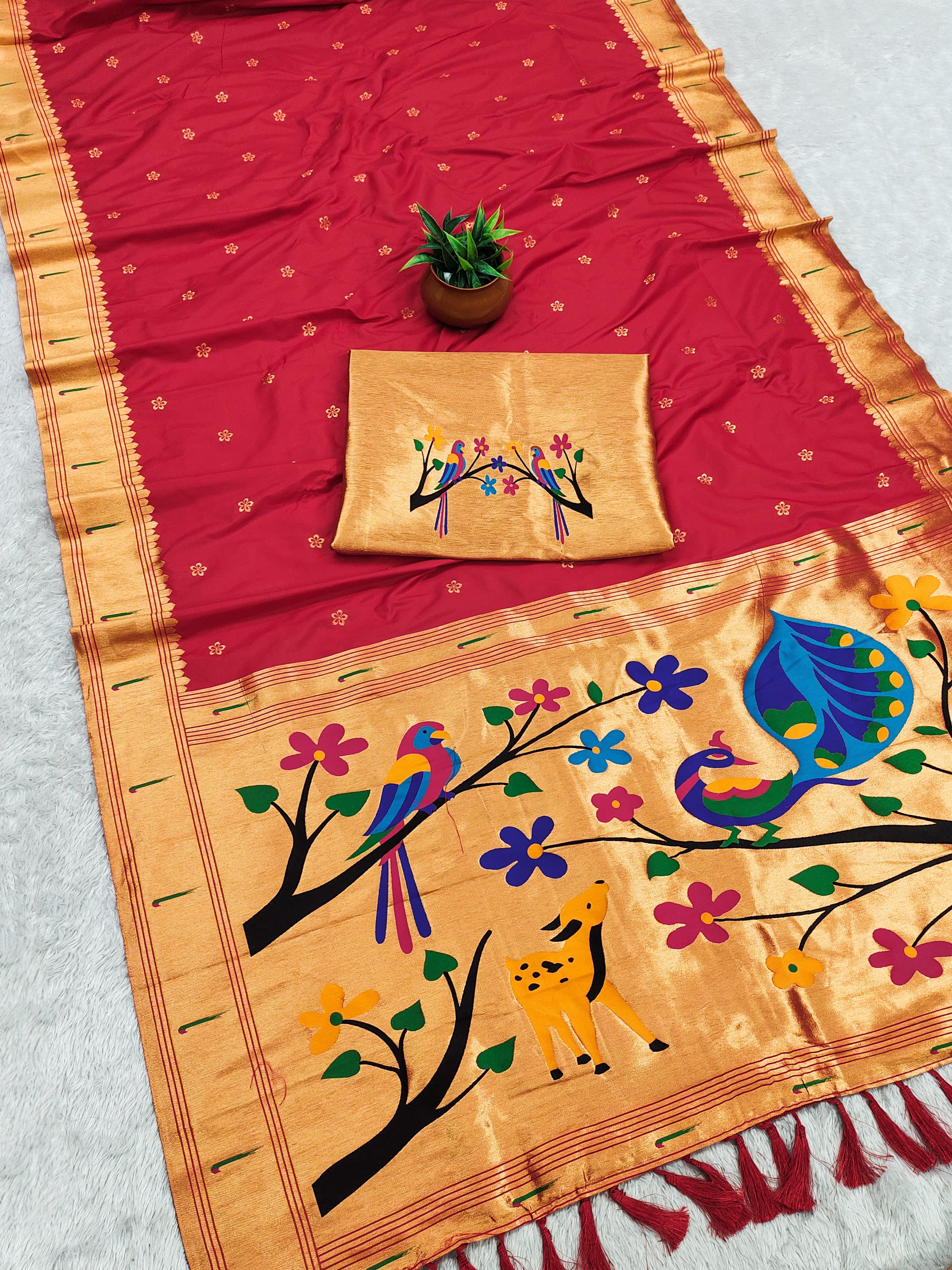 Premium Soft Paithani Silk Saree -SU