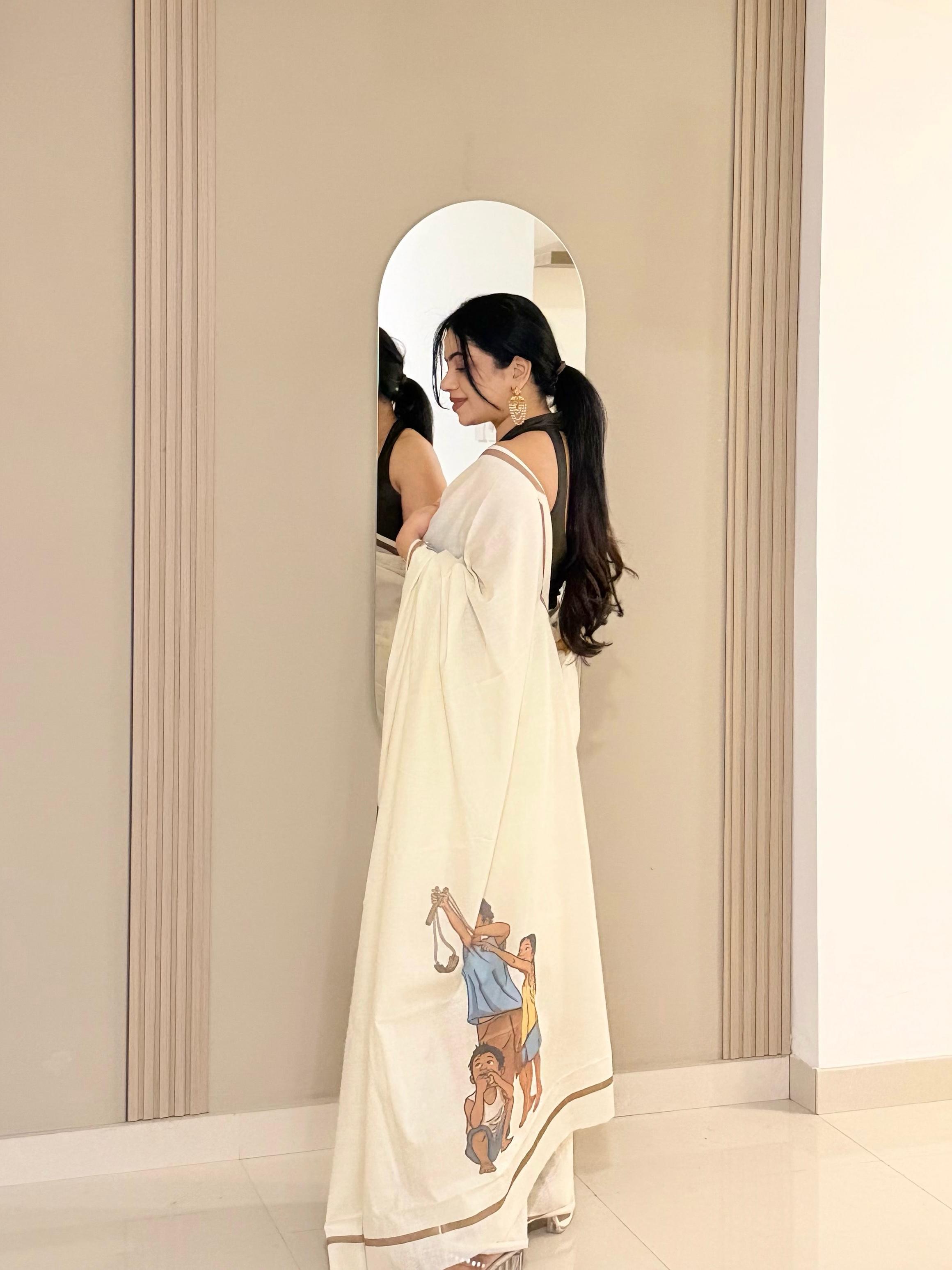 Mango Saree – Pure Cotton Digital Printed - KBG