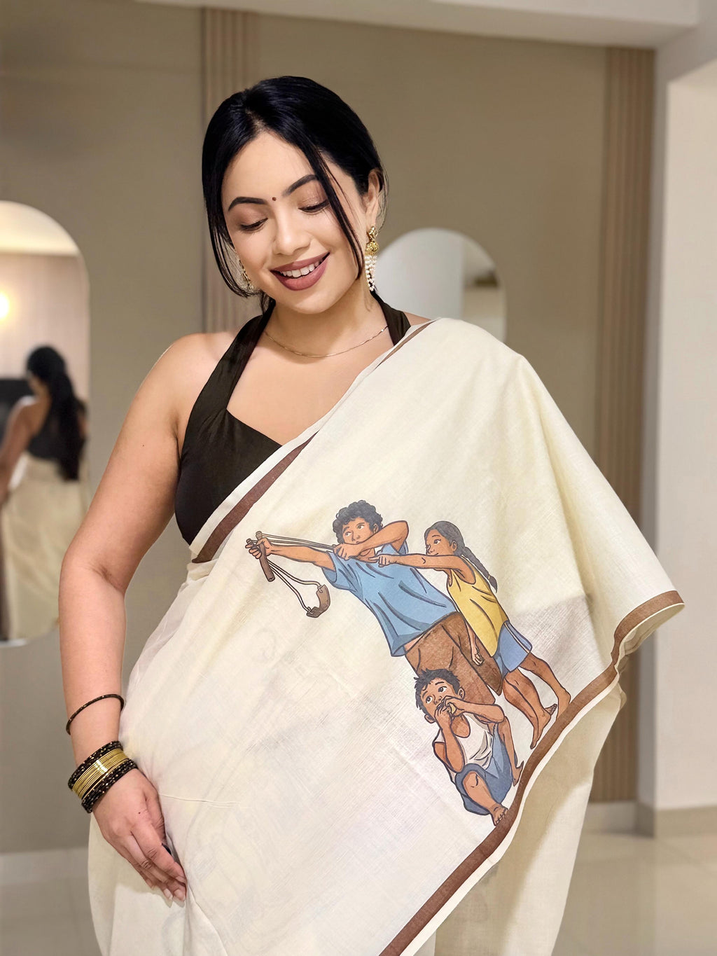 Mango Saree – Pure Cotton Digital Printed - KBG