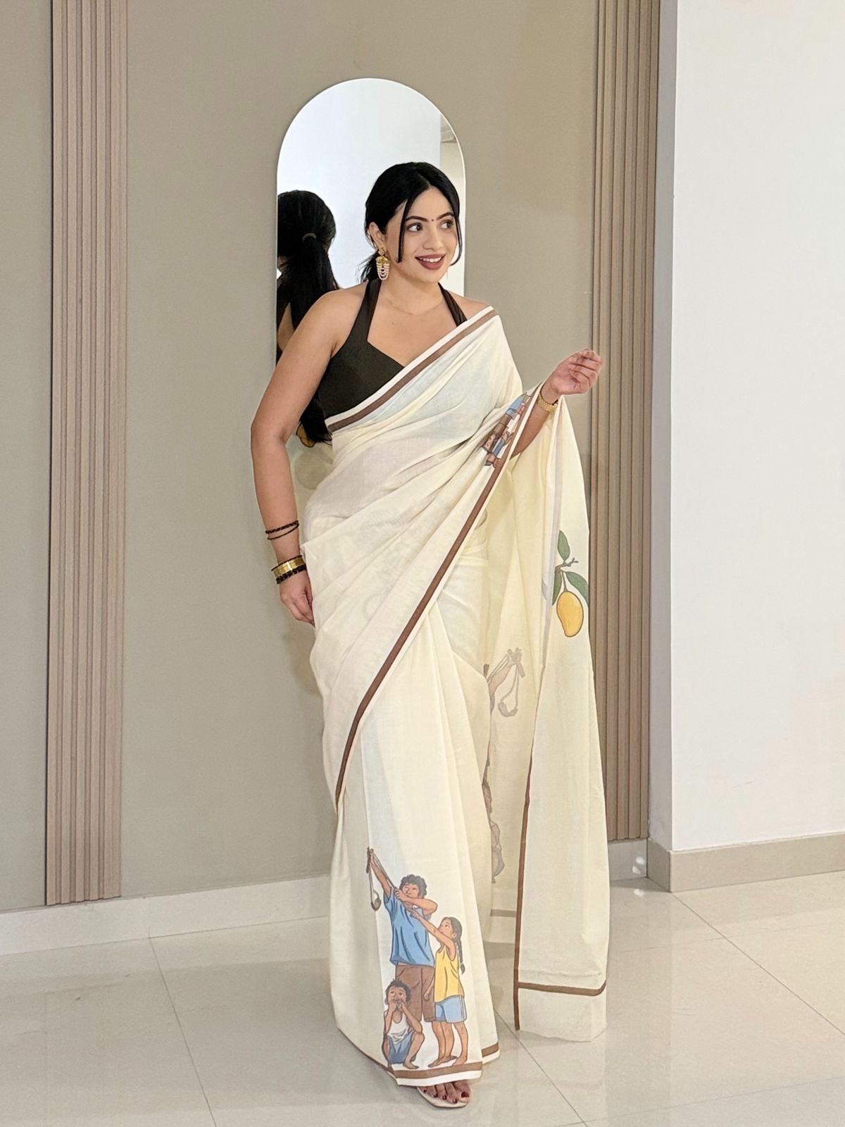 Mango Saree – Pure Cotton Digital Printed - KBG