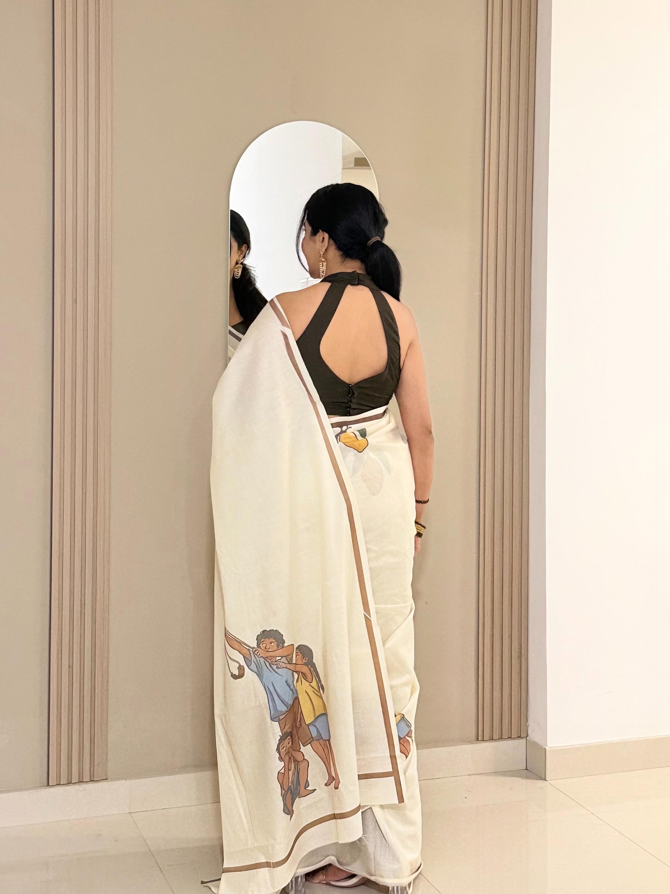 Mango Saree – Pure Cotton Digital Printed - KBG
