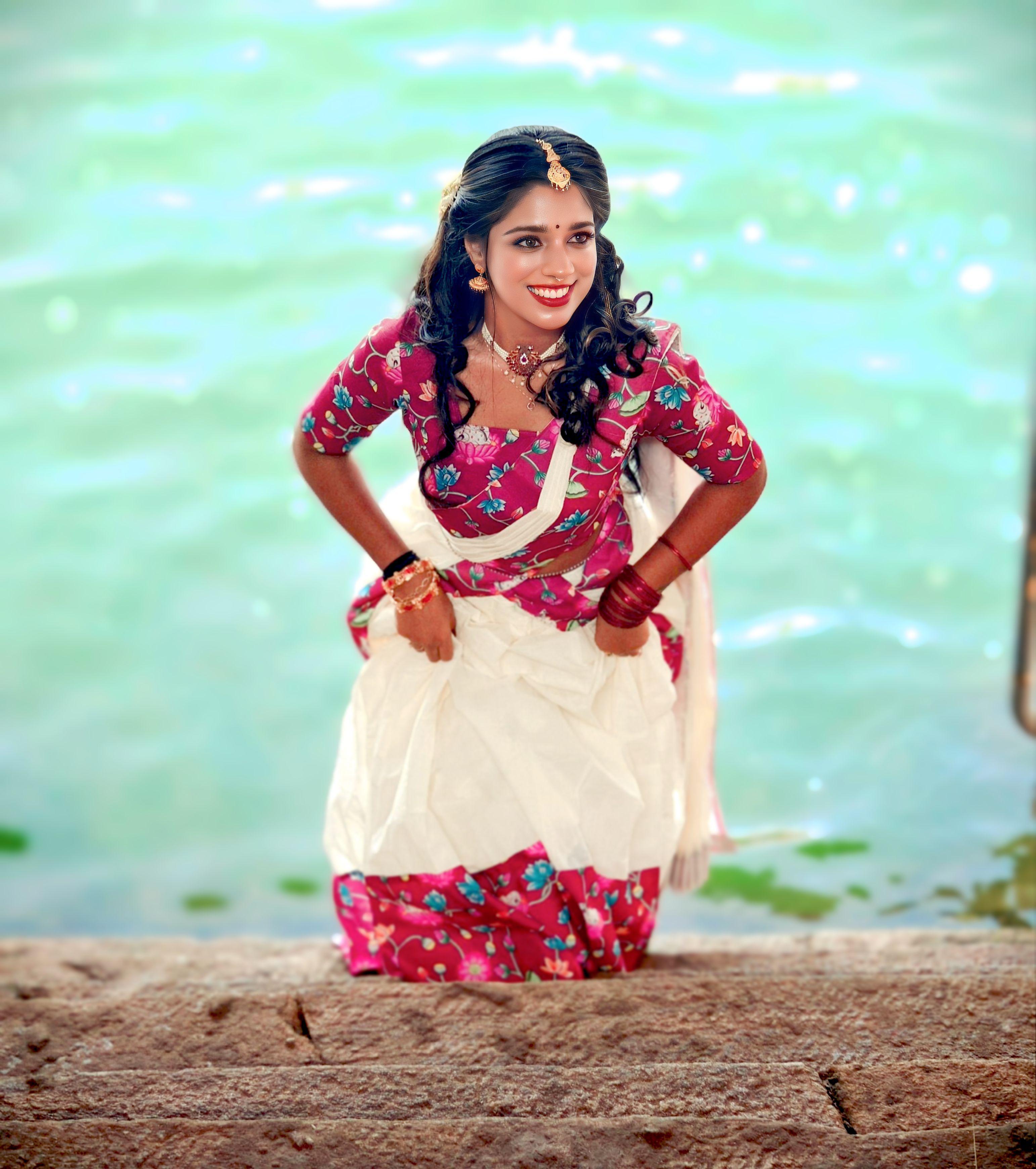 Kalamkari Cotton Davani - KBG