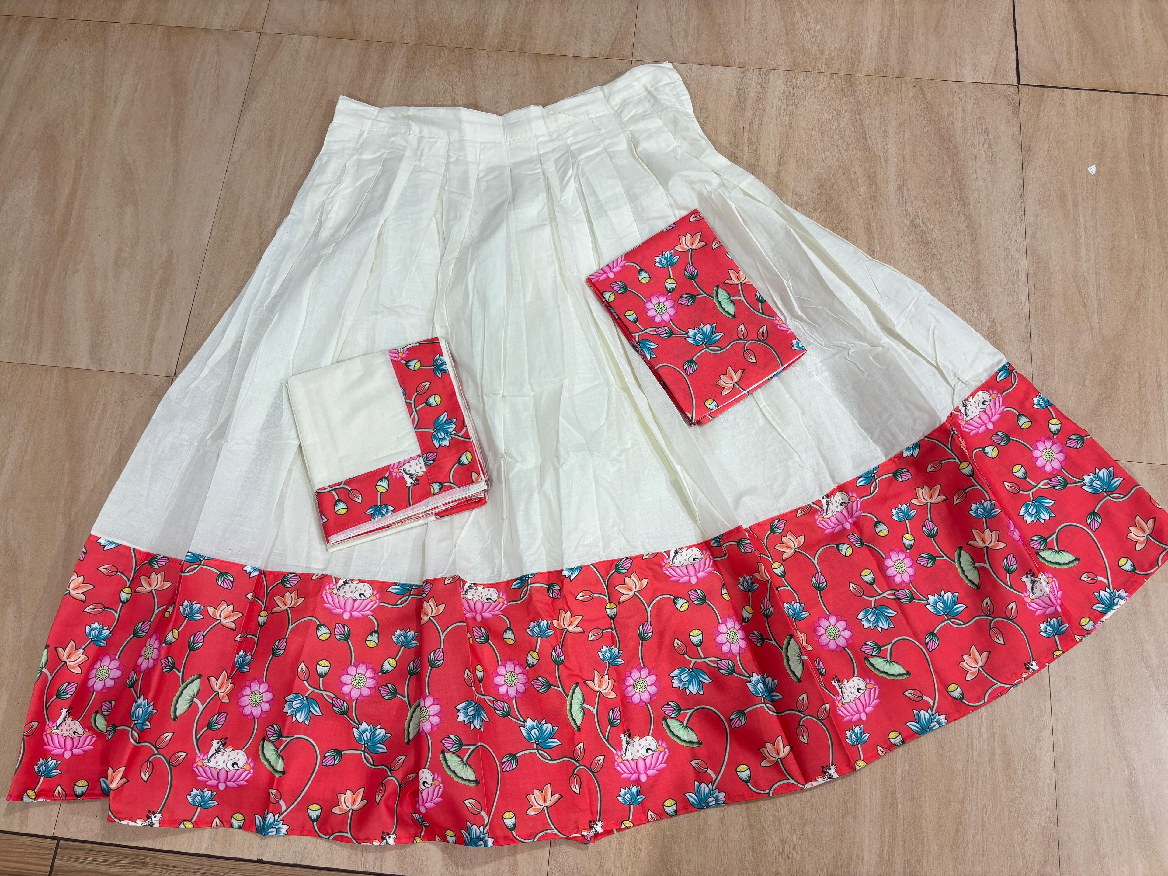 Kalamkari Cotton Davani - KBG