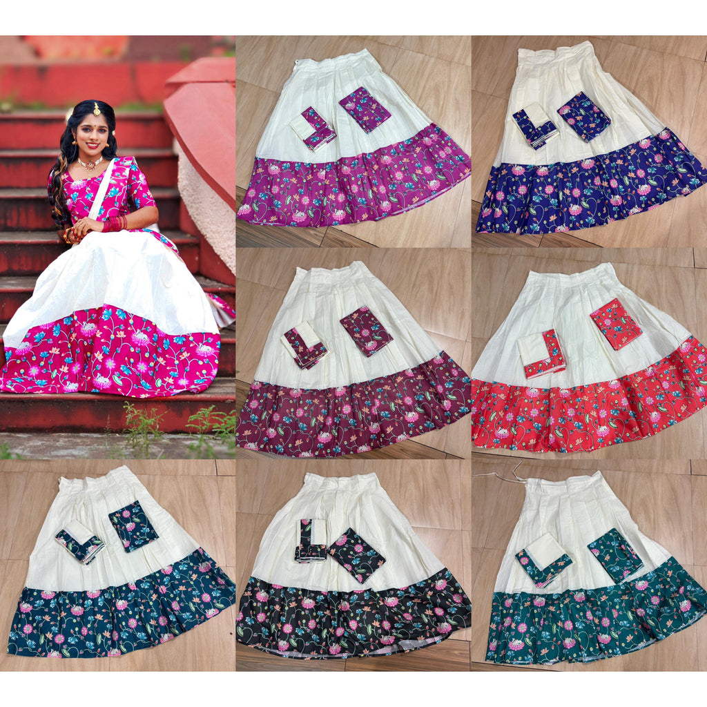 Kalamkari Cotton Davani - KBG