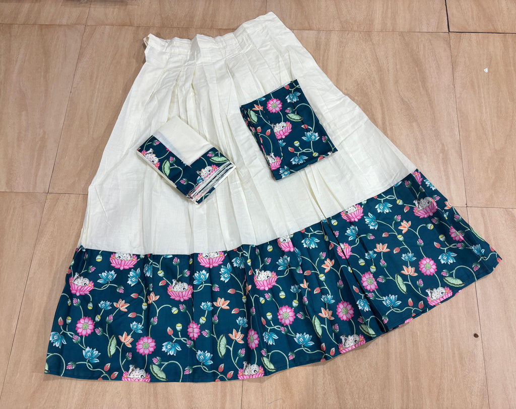 Kalamkari Cotton Davani - KBG