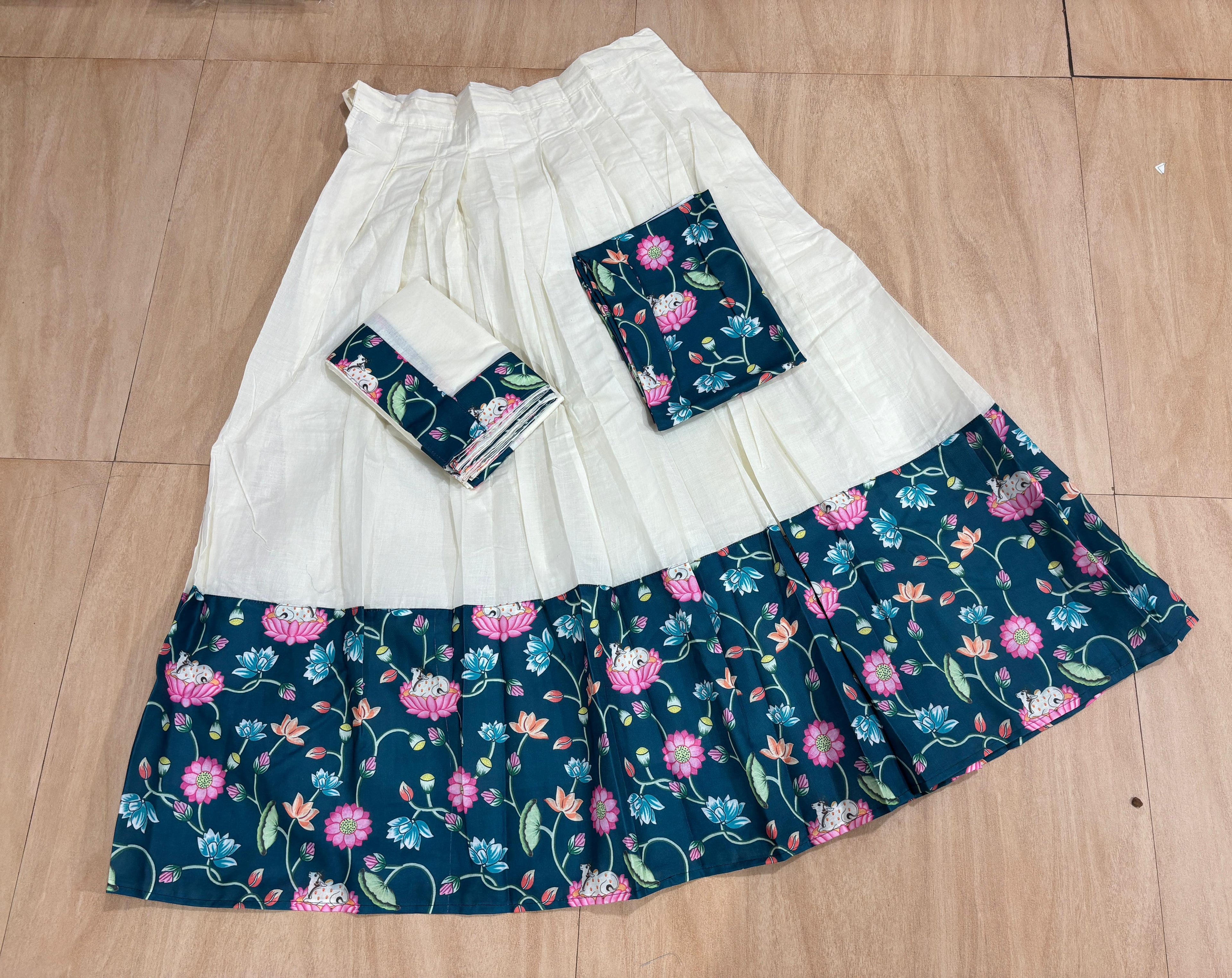 Kalamkari Cotton Davani - KBG