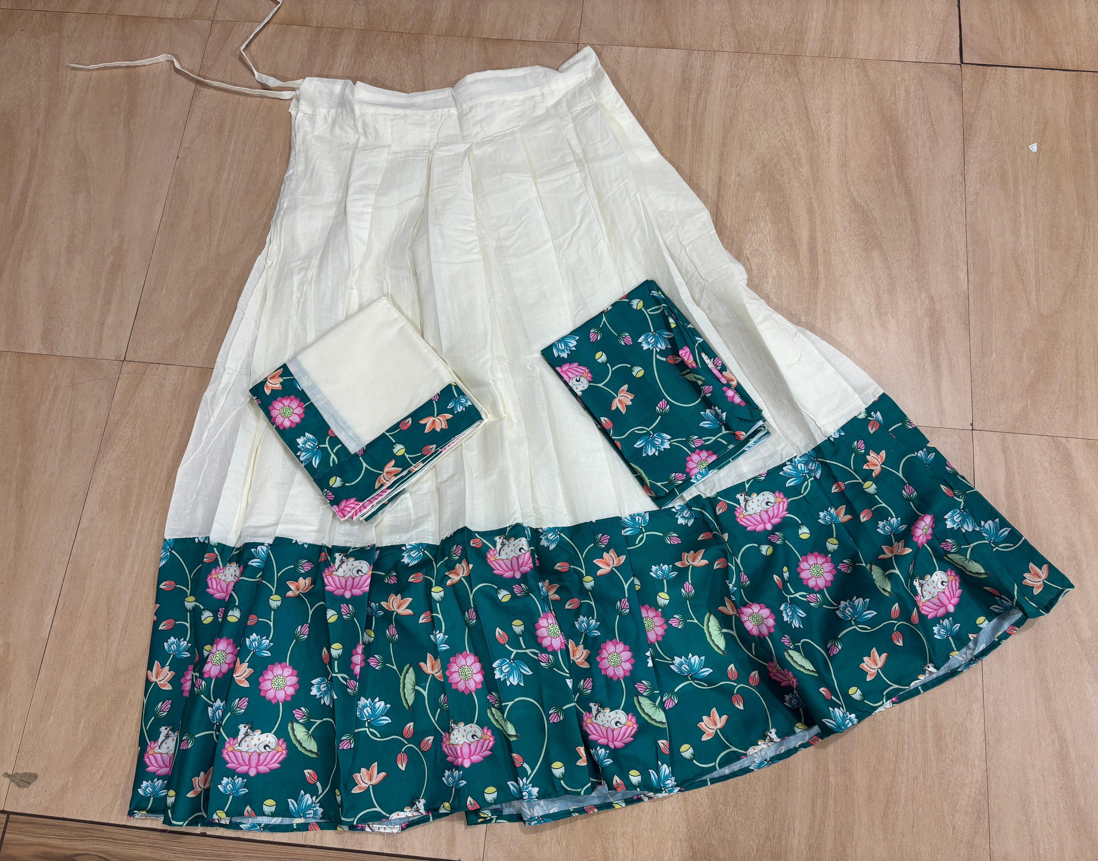 Kalamkari Cotton Davani - KBG