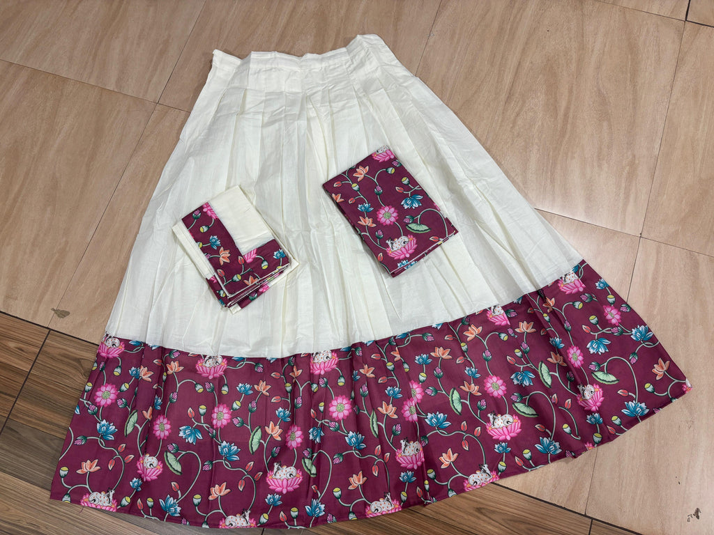 Kalamkari Cotton Davani - KBG