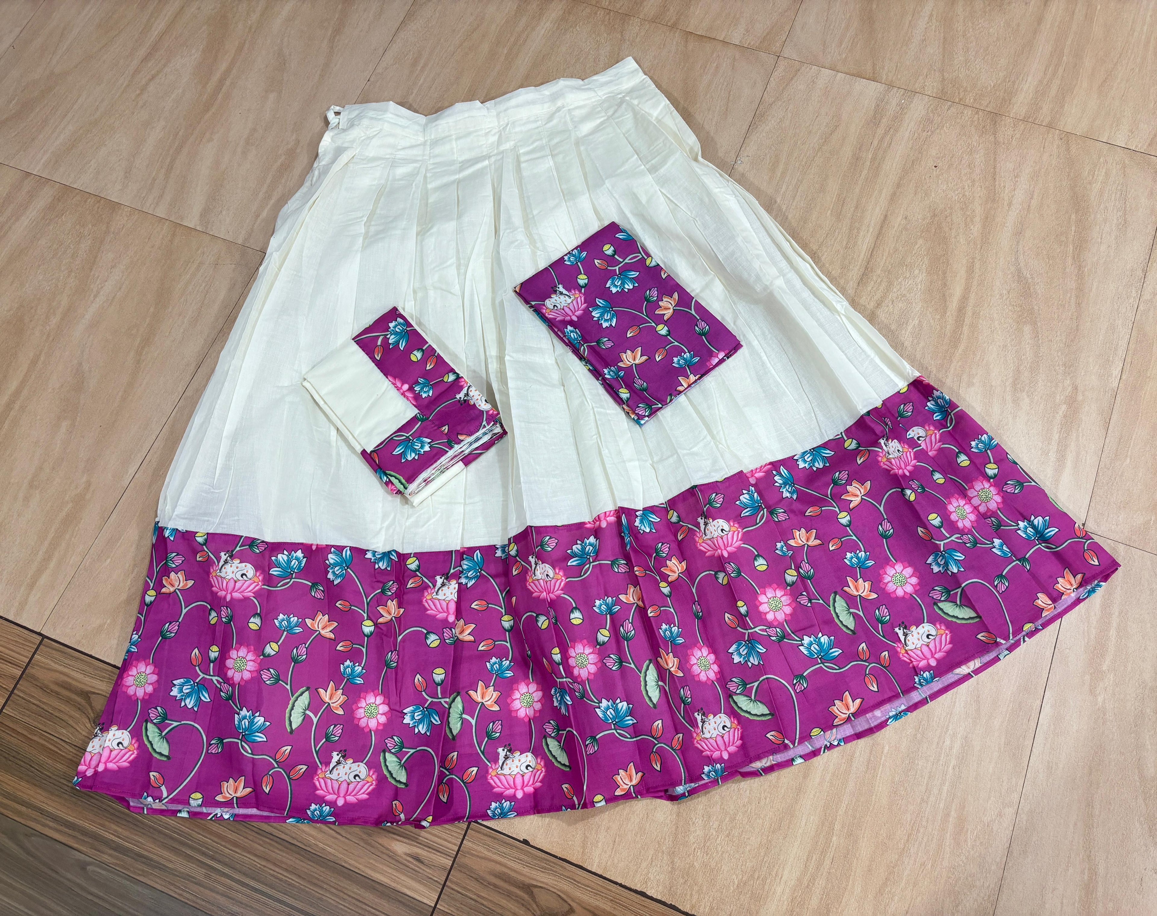 Kalamkari Cotton Davani - KBG