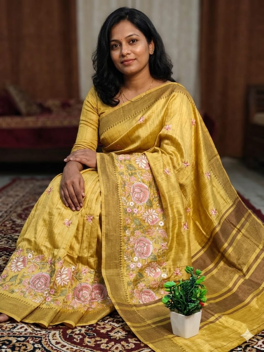 Semi Tussar Silk Saree - SU