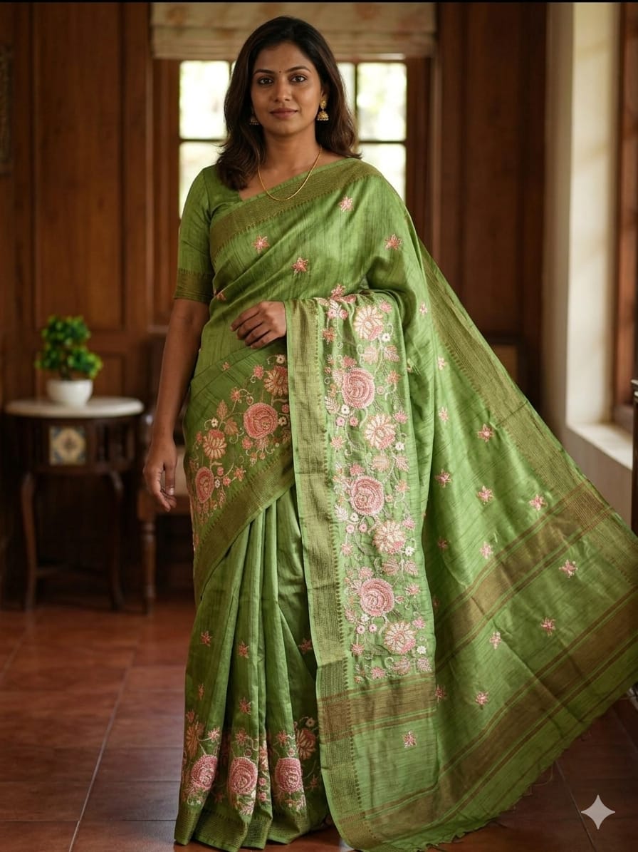 Semi Tussar Silk Saree - SU