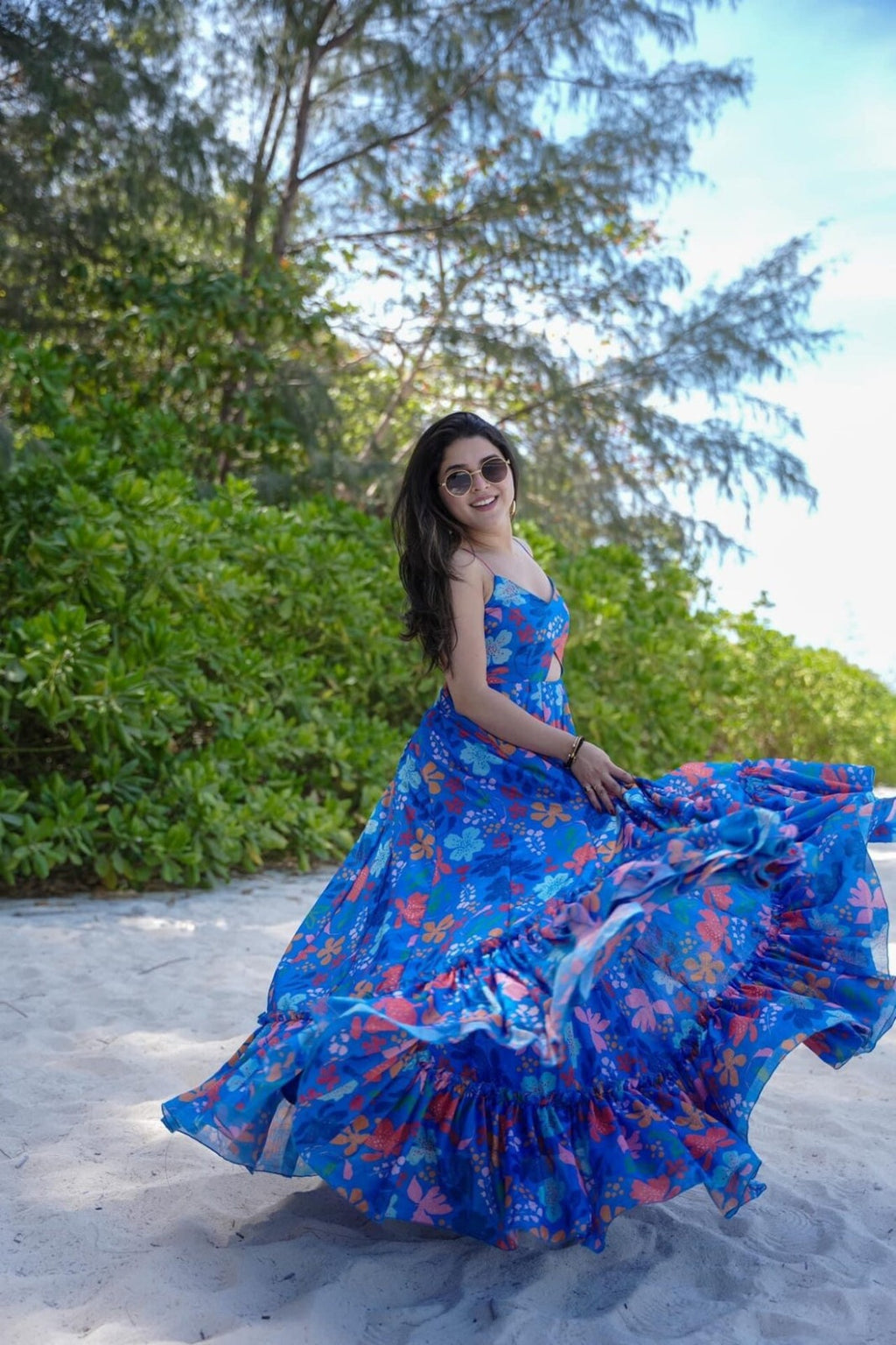 Trendy Floral Gown -TR