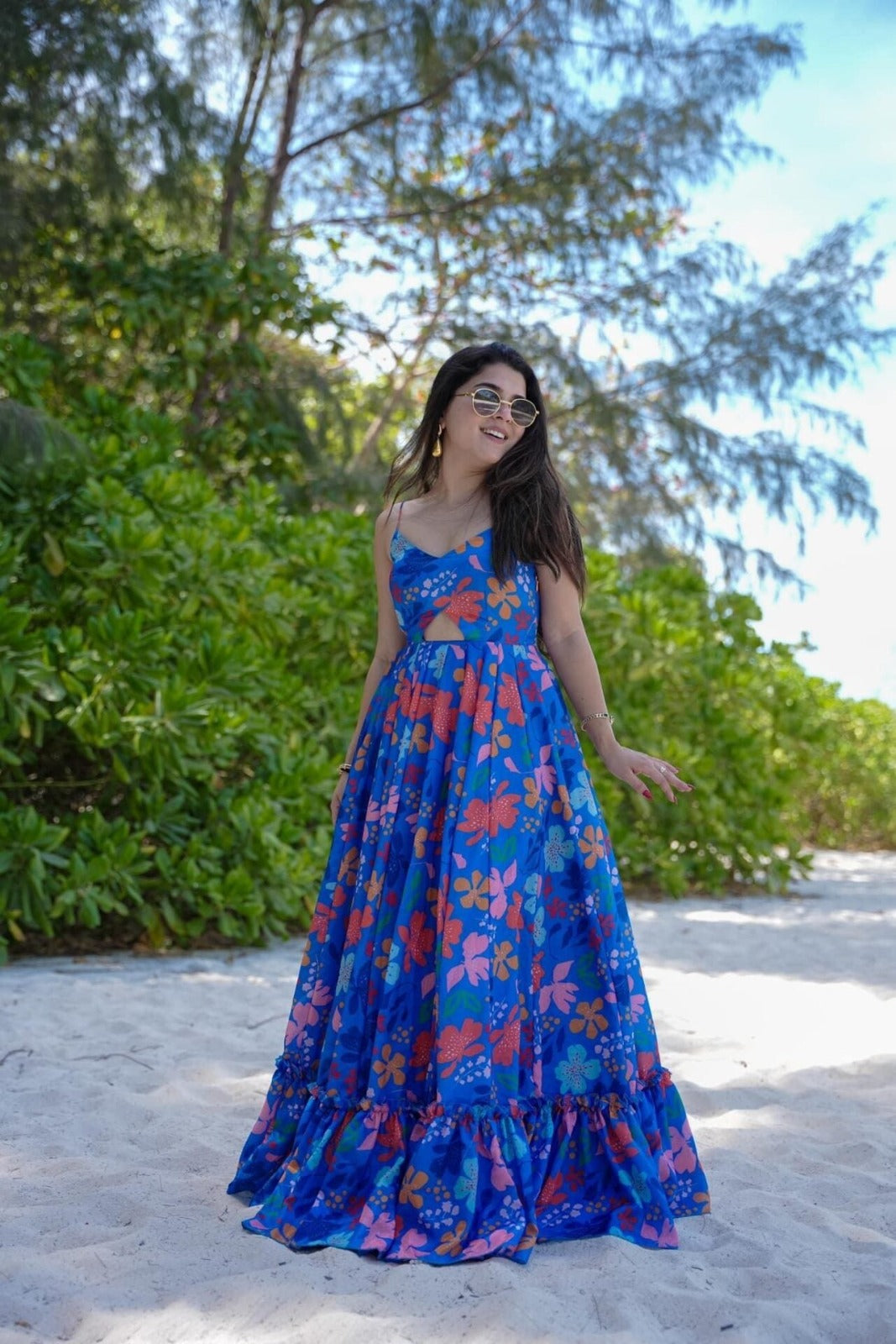 Trendy Floral Gown -TR