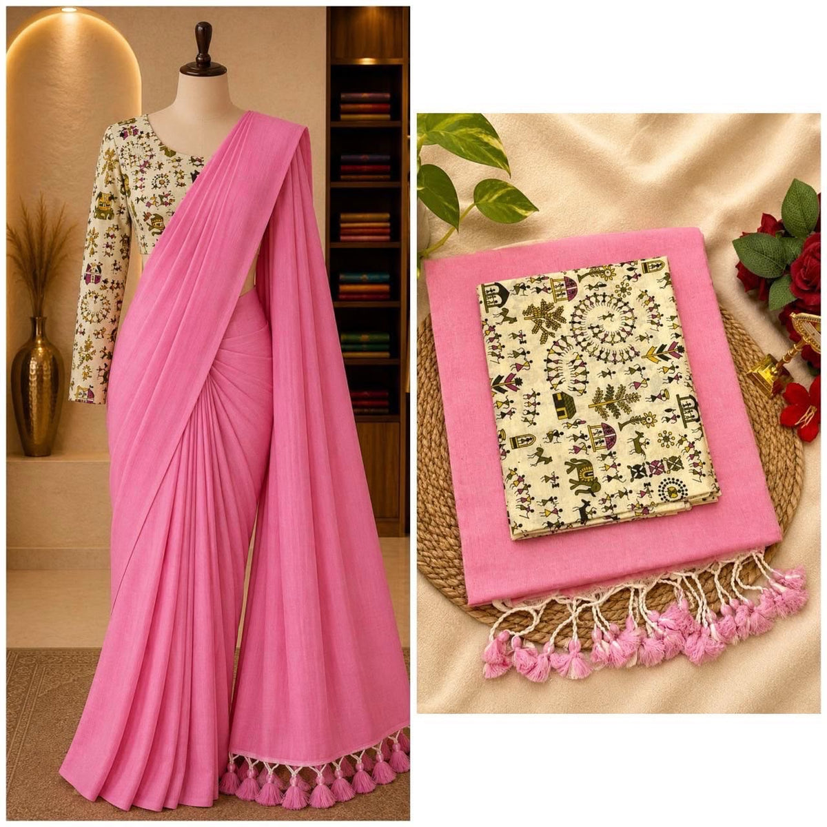 Pure Khadi Soft Cotton Sarees - DKS