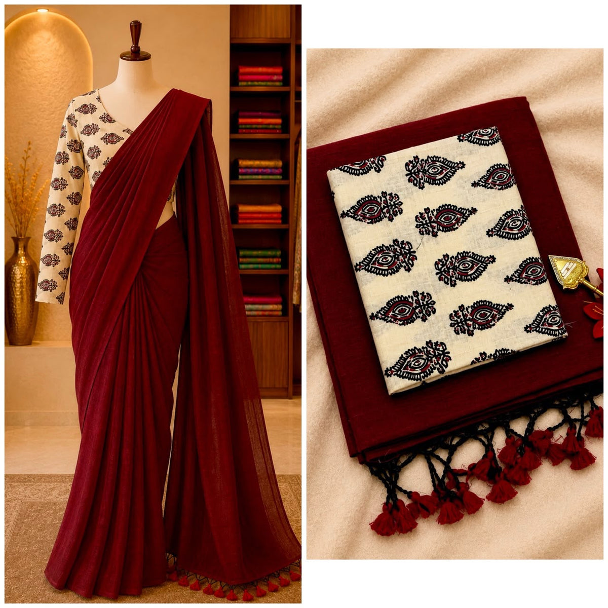 Pure Khadi Soft Cotton Sarees - DKS
