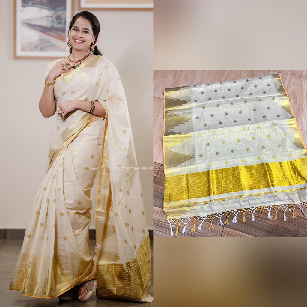 Handloom Replica Sadhika Tissue Saree - KBG