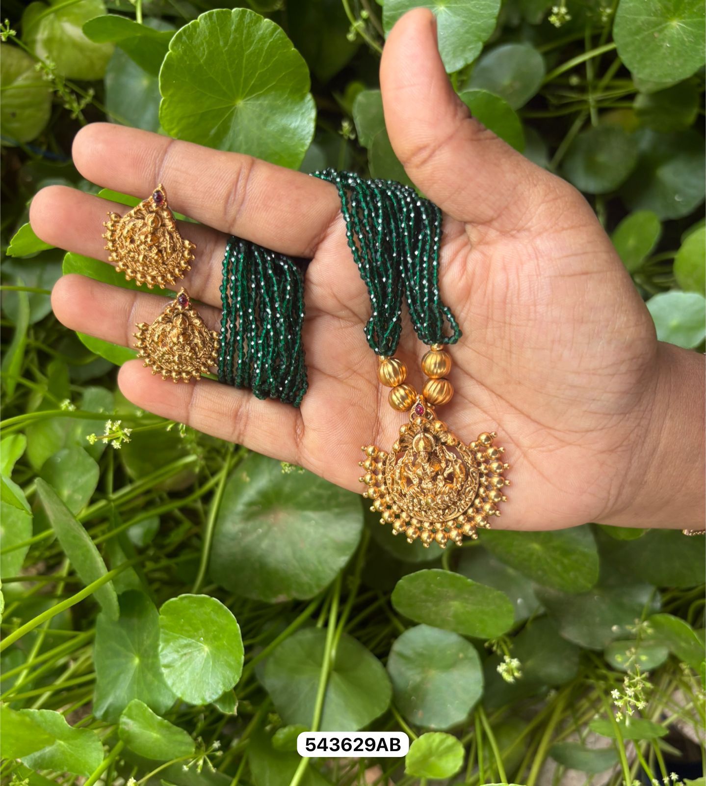 Green Pearl Necklace -KBG