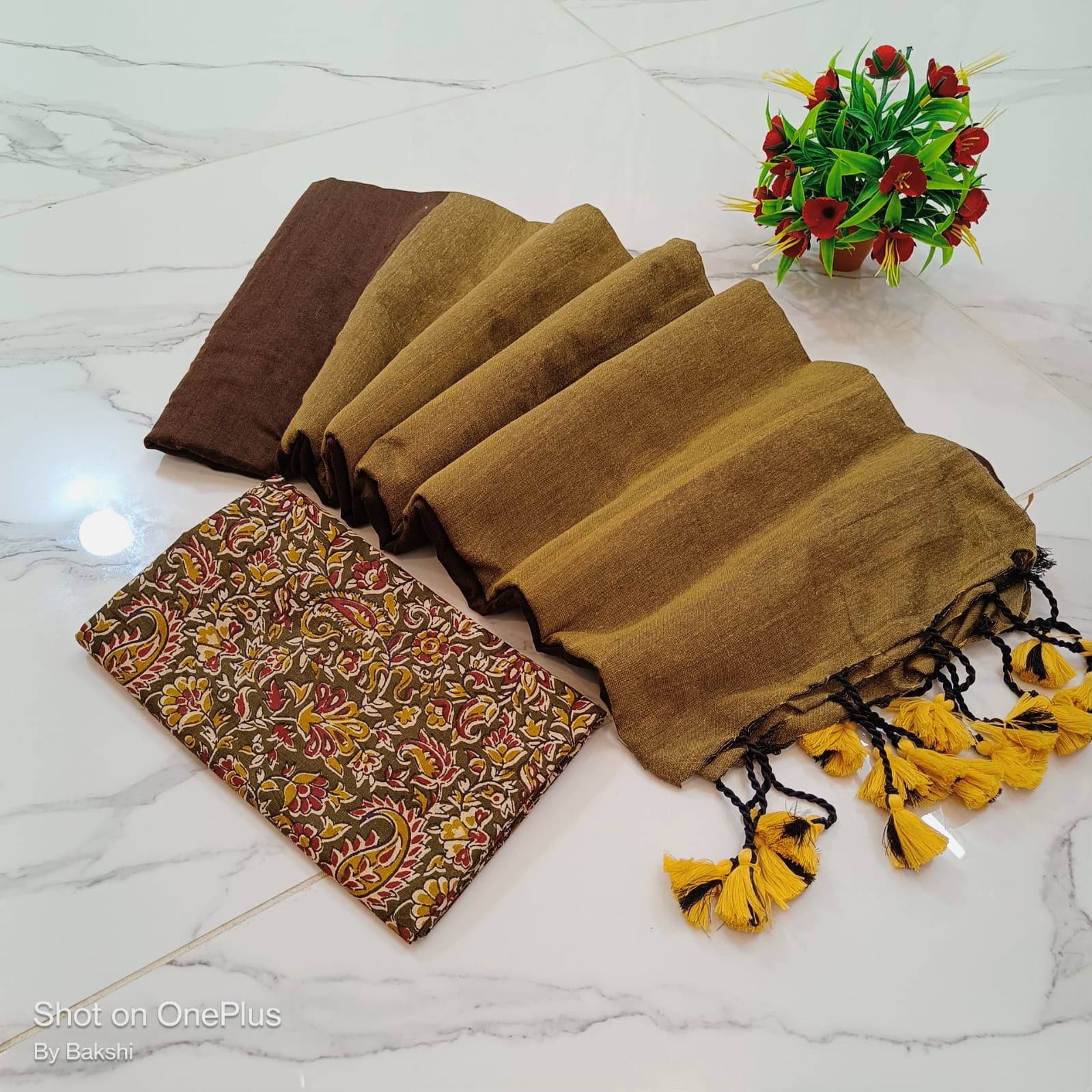 Pallu Contrast Khadi Cotton Saree - JO