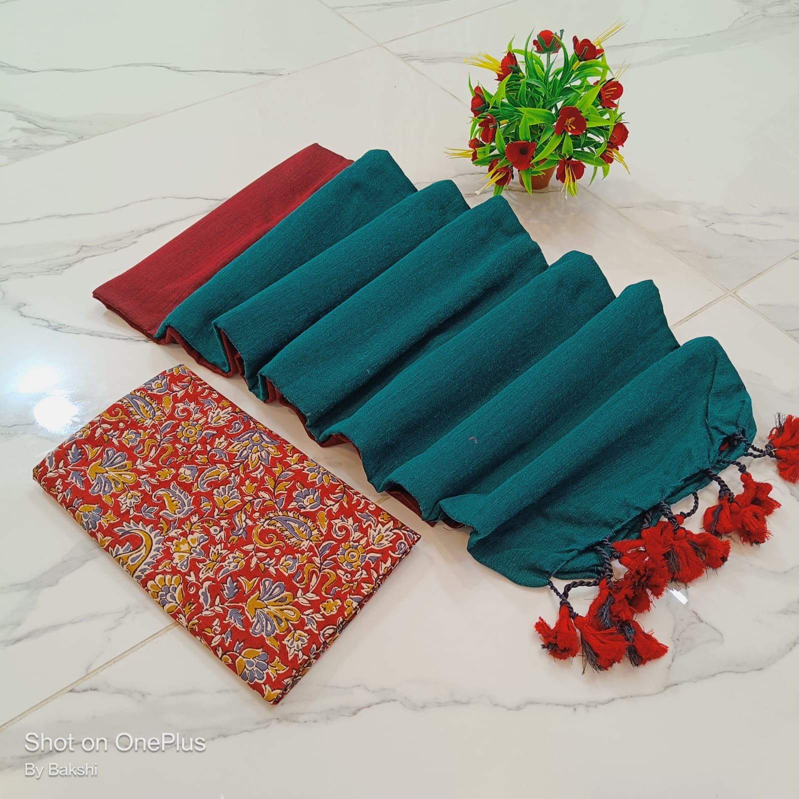Pallu Contrast Khadi Cotton Saree -JO