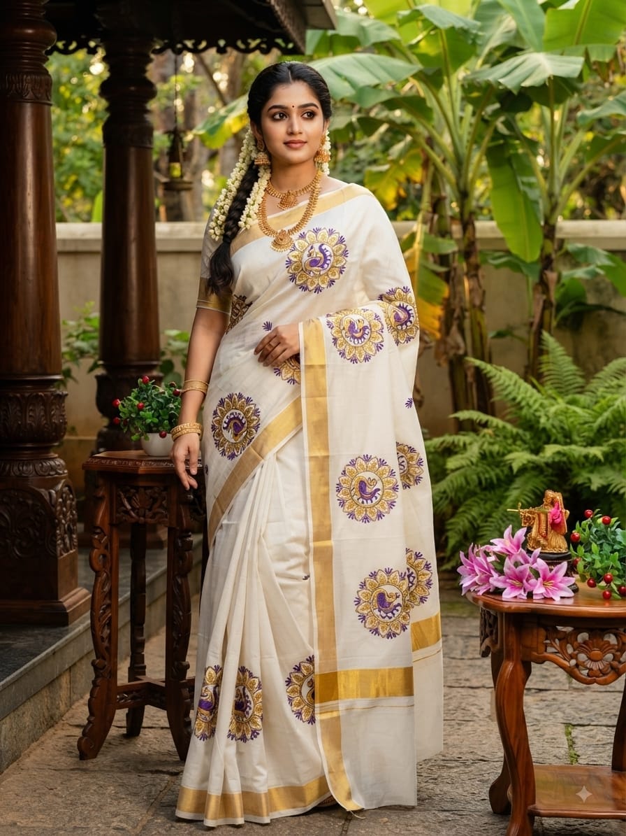 Thrissur Pooram Special – Kasavu Saree Collection - DKS