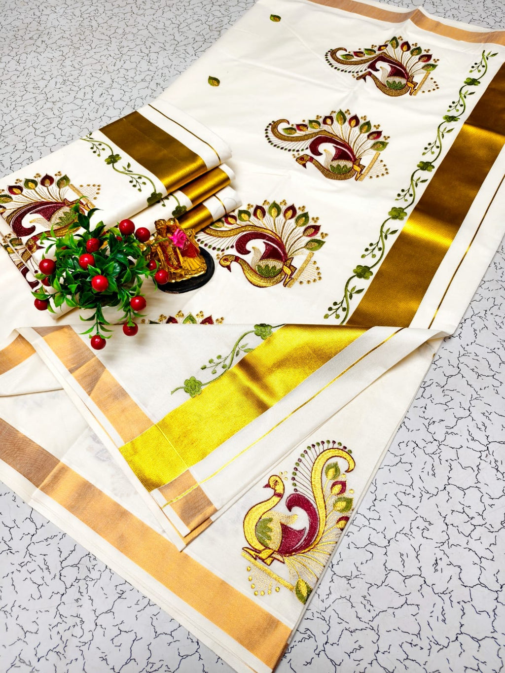 Thrissur Pooram Special – Kasavu Saree Collection - DKS