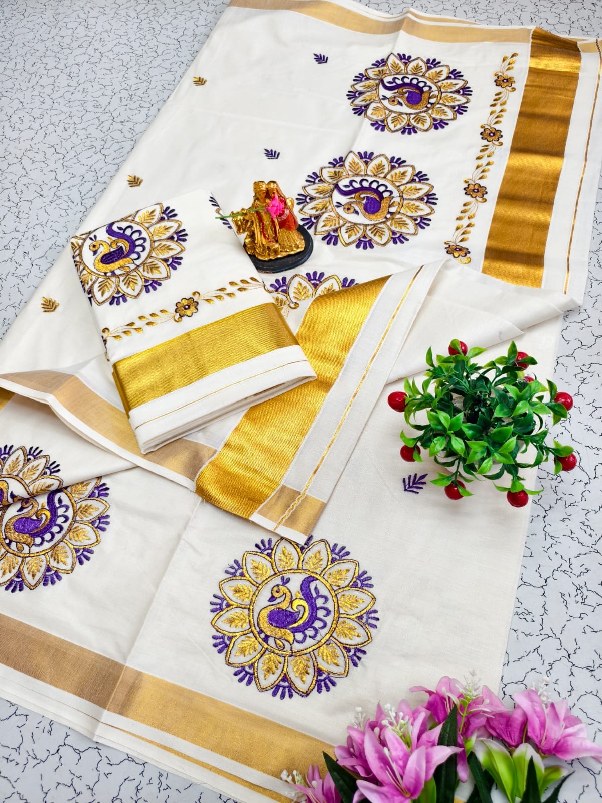 Thrissur Pooram Special – Kasavu Saree Collection - DKS