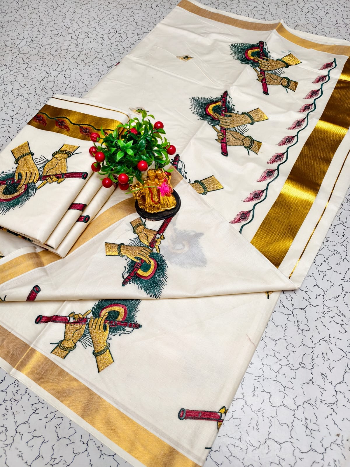 Thrissur Pooram Special – Kasavu Saree Collection - DKS