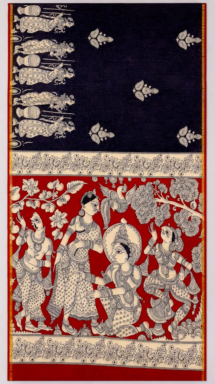 MUL SILK KALAMKARI SAREE - DKS