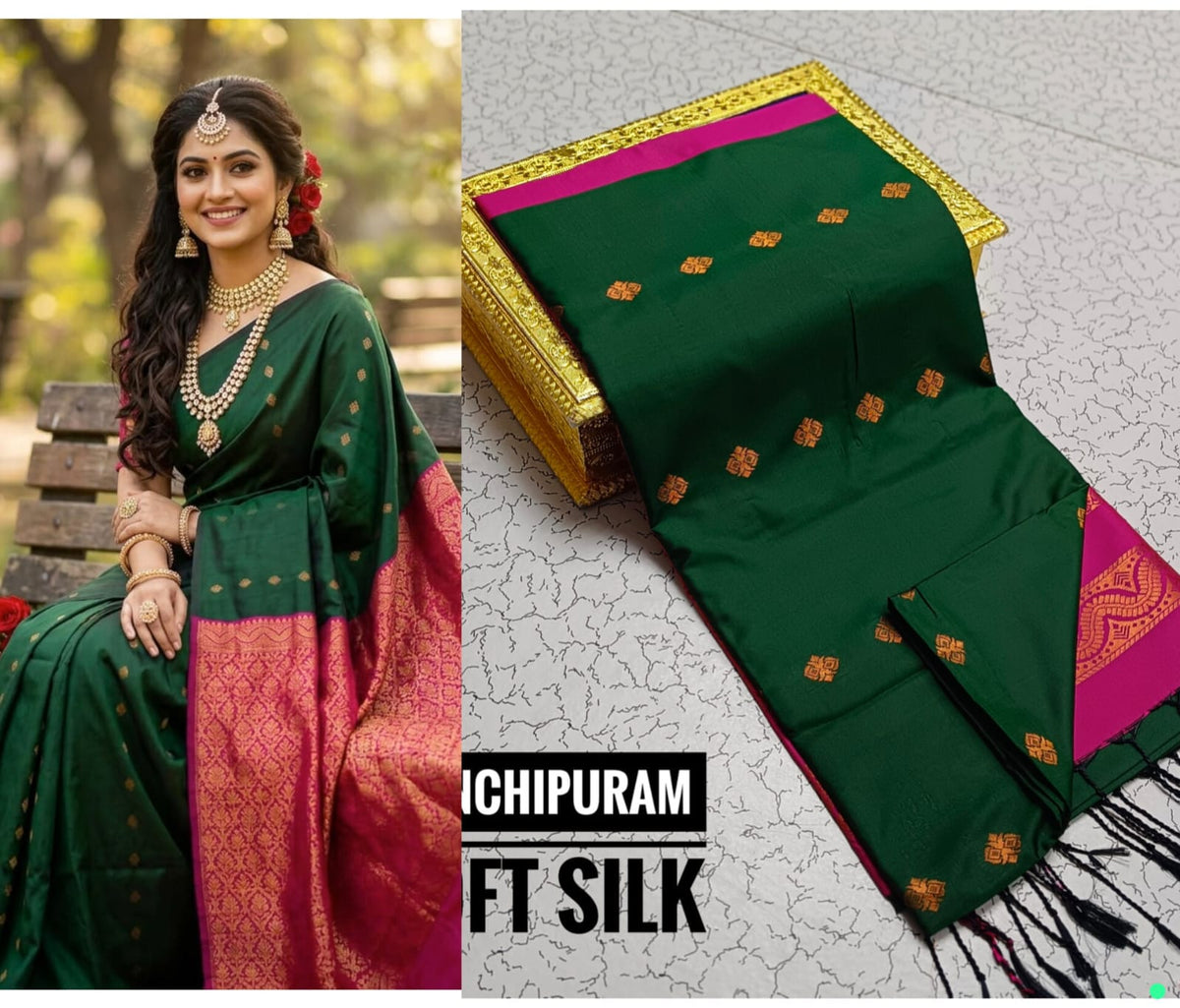 KANCHIPURAM SOFT SILK SAREE - DKS