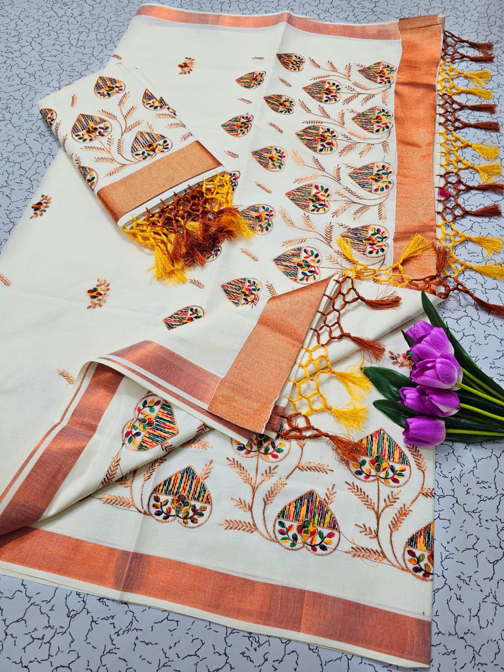 Special Collection – Traditional Kerala Kasavu Cotton Saree - DKS