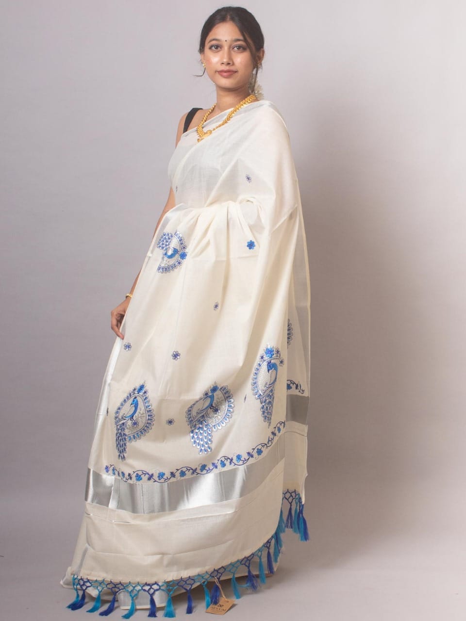 Special Collection – Traditional Kerala Kasavu Cotton Saree - DKS