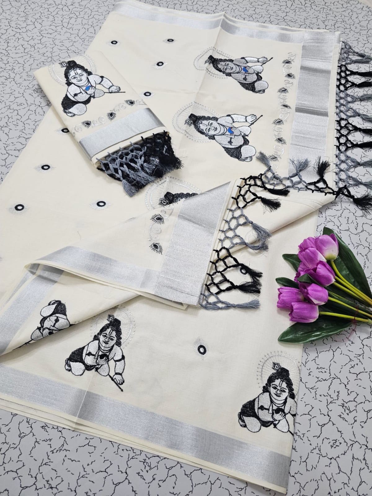 Special Collection – Traditional Kerala Kasavu Cotton Saree - DKS