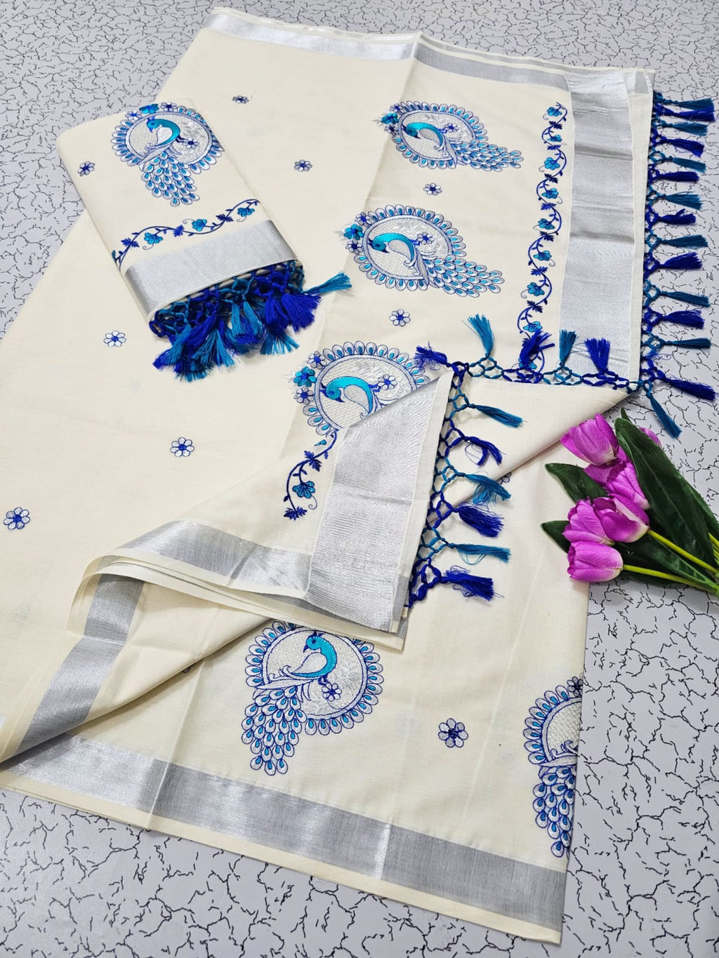 Special Collection – Traditional Kerala Kasavu Cotton Saree - DKS