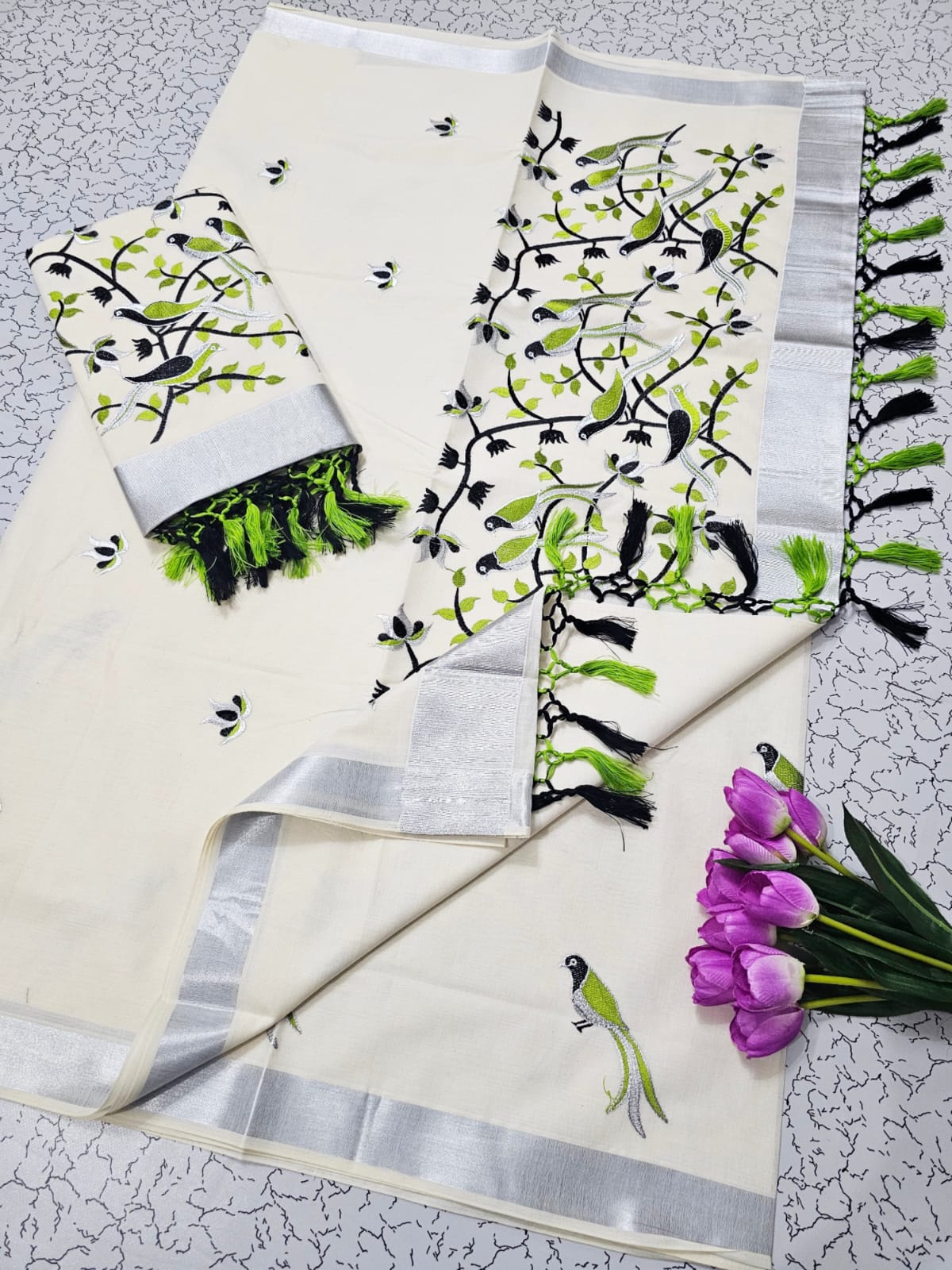 Special Collection – Traditional Kerala Kasavu Cotton Saree - DKS