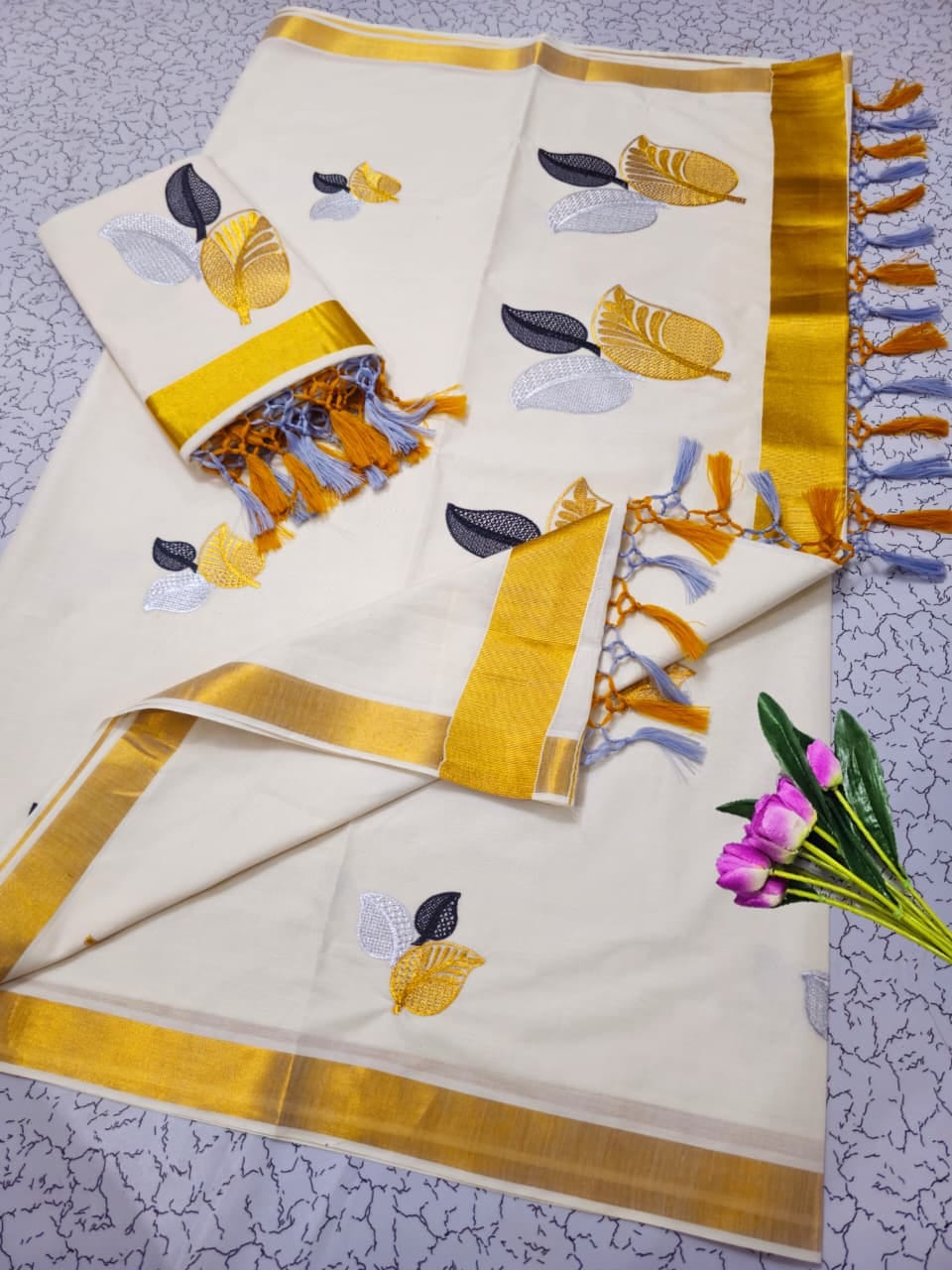 Special Collection – Traditional Kerala Kasavu Cotton Saree - DKS