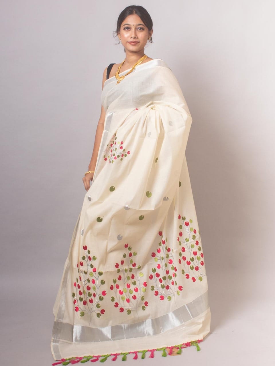 Special Collection – Traditional Kerala Kasavu Cotton Saree - DKS