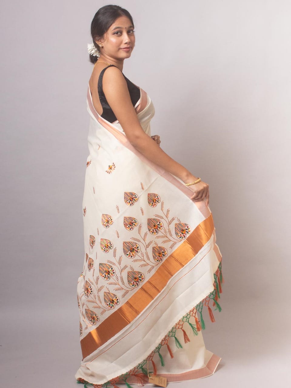 Special Collection – Traditional Kerala Kasavu Cotton Saree - DKS
