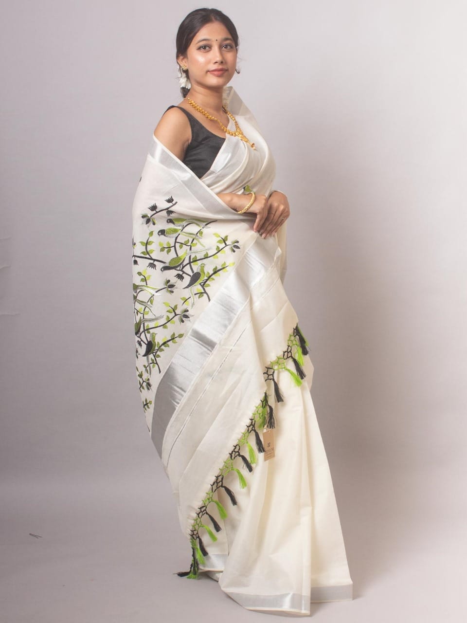 Special Collection – Traditional Kerala Kasavu Cotton Saree - DKS